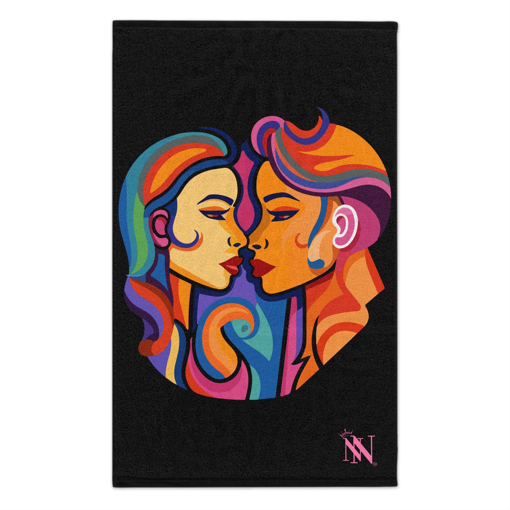 Woman to Woman Black | Mix & Match Soft Fun-Flirty Lovers’ Towels