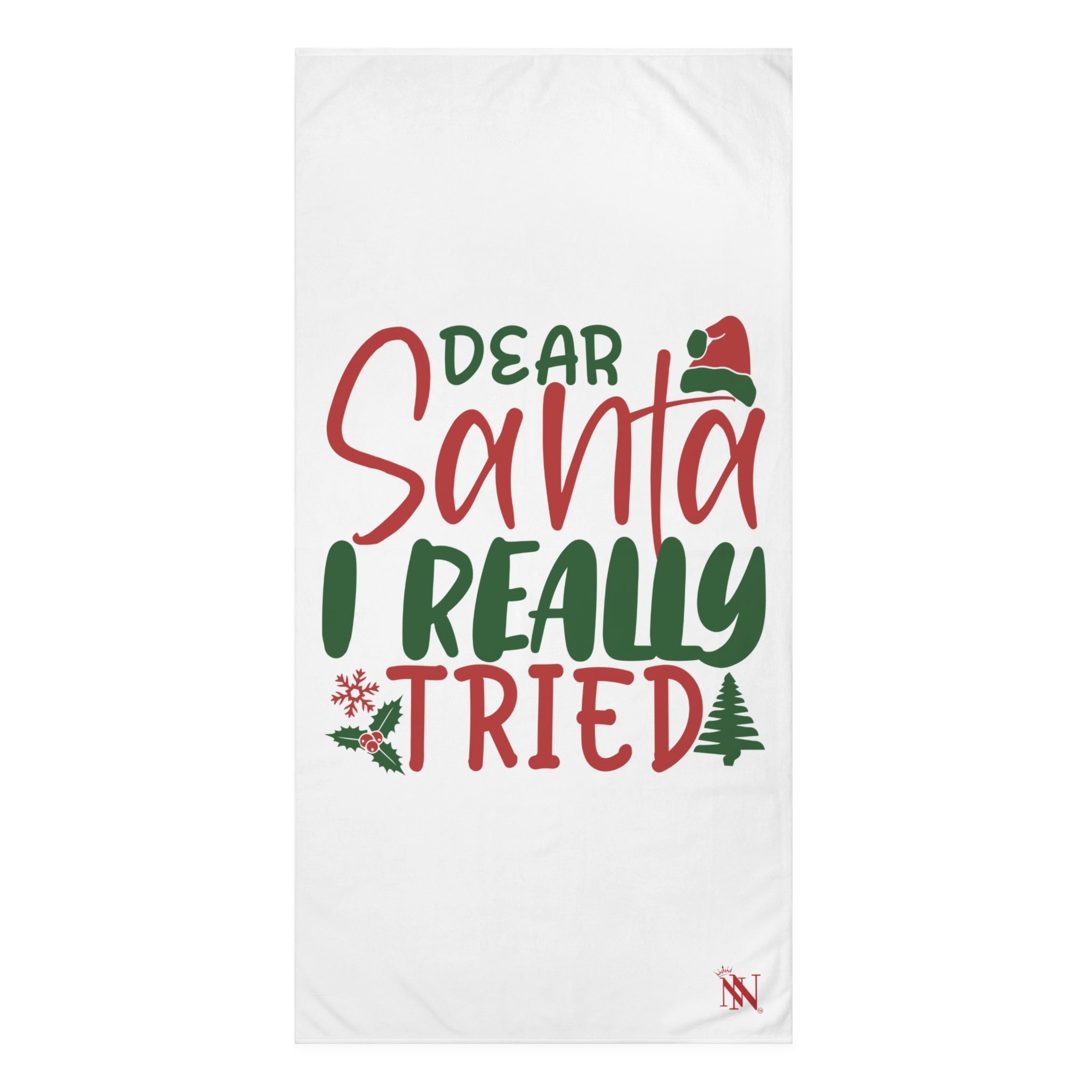 Dear Santa I Really Tried | Mix & Match XL Fun-Flirty Lovers’ Towels