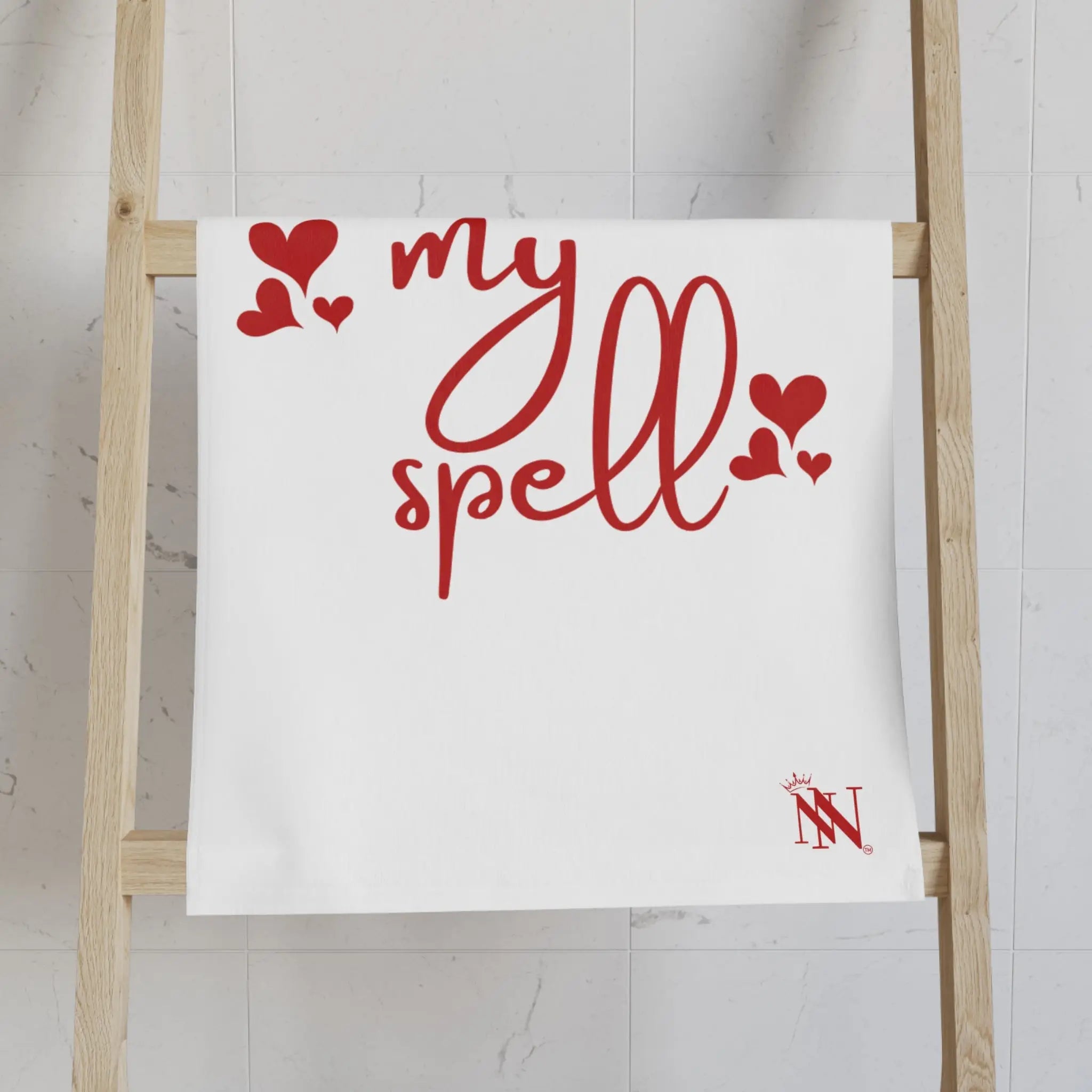 Under My Spell Hearts Cum Towel