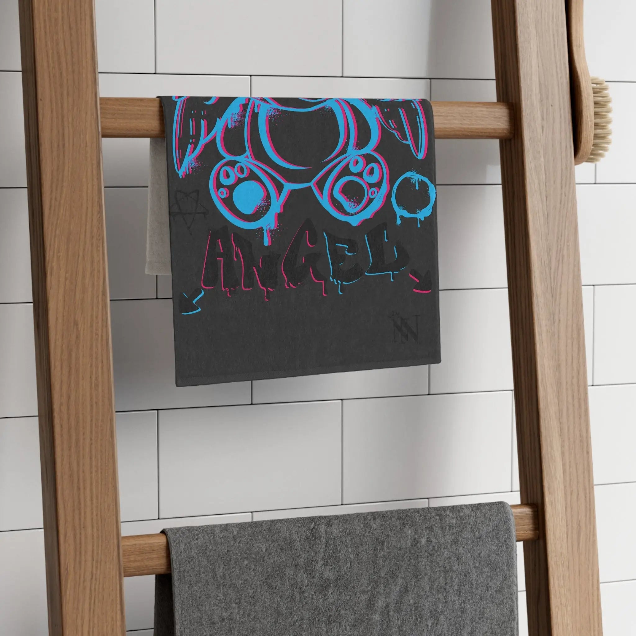 Broken Bear Angel Dark Grey | Mix & Match Soft Fun-Flirty Lovers’ Towels