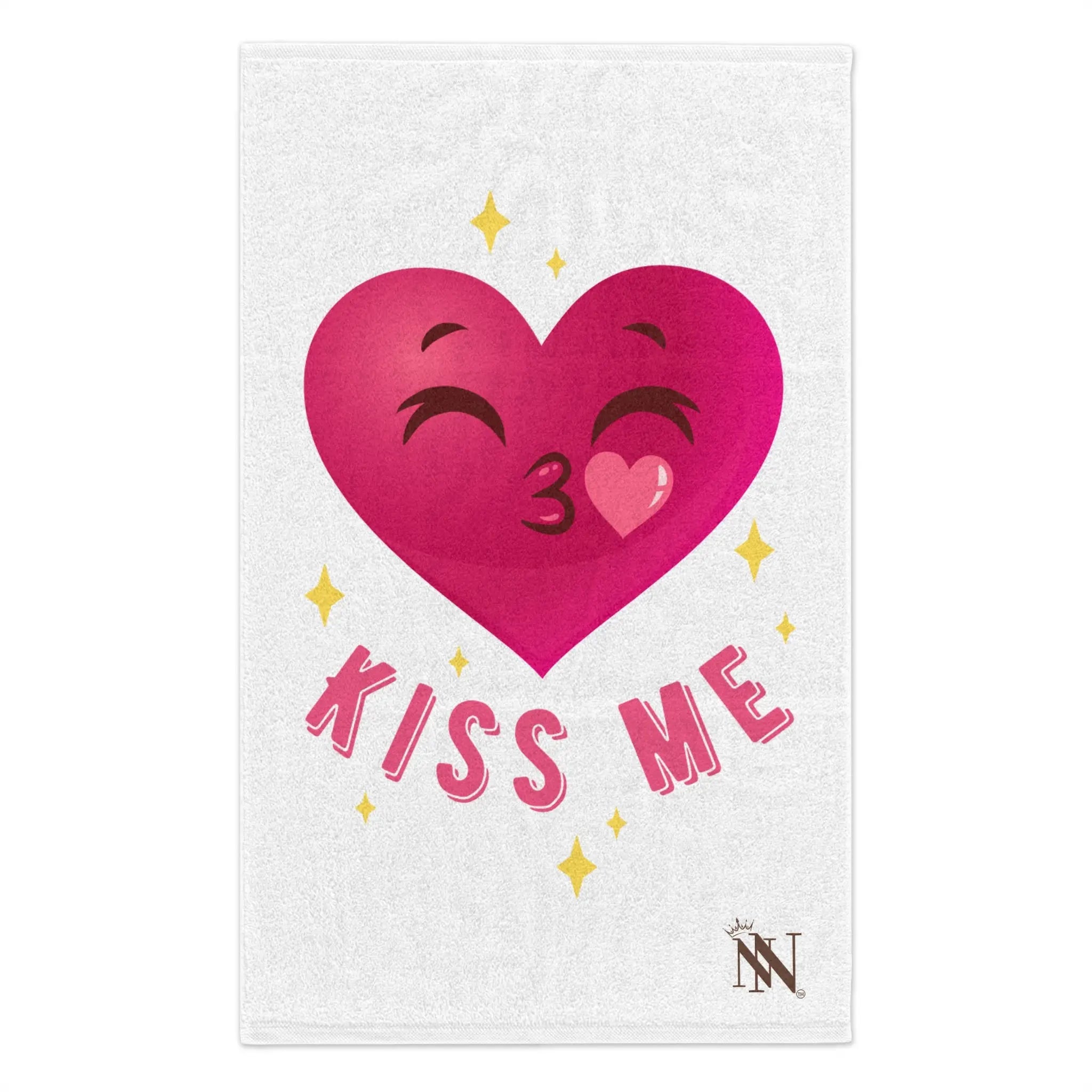 Kiss Me Heart Emoji | Nectar Napkins Fun-Flirty Lovers’ Towels
