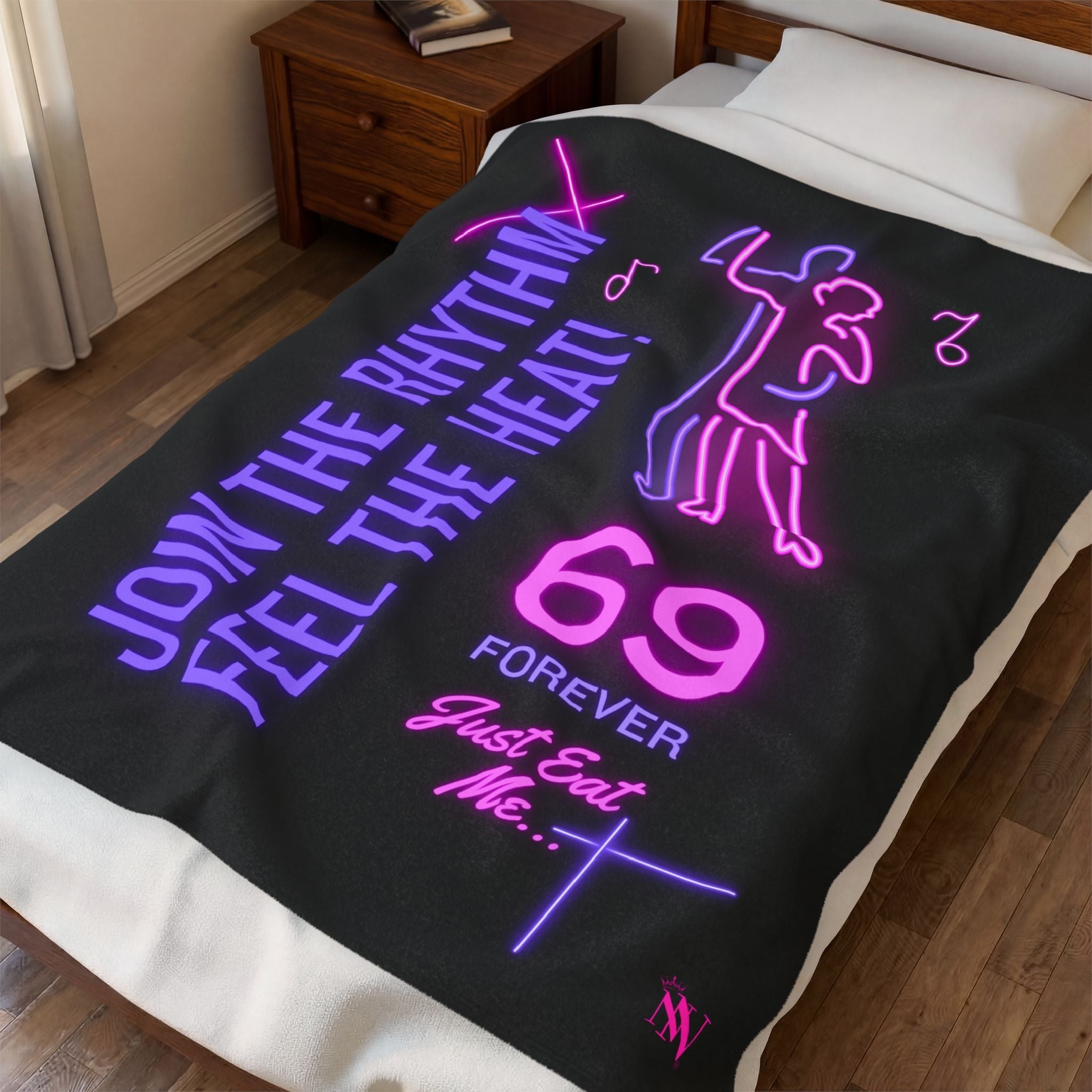 Sixty-Nine Forever Neon Romantic Gifts Silky Soft Love Blanket