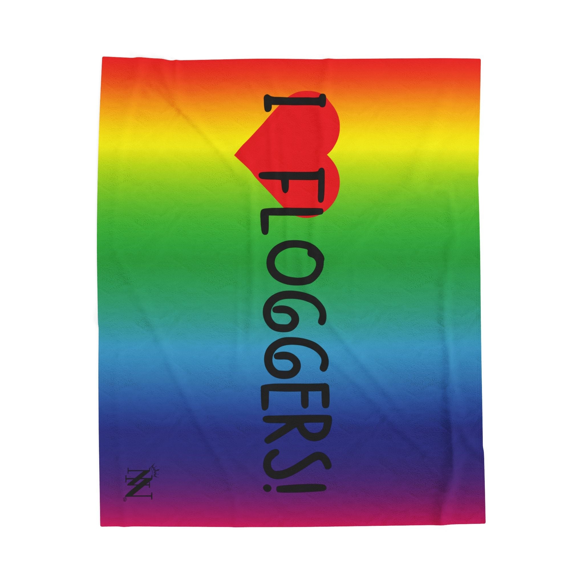 I Love Floggers! Rainbow | Mix & Match Velveteen Fun-Flirty Lovers’ Blankets