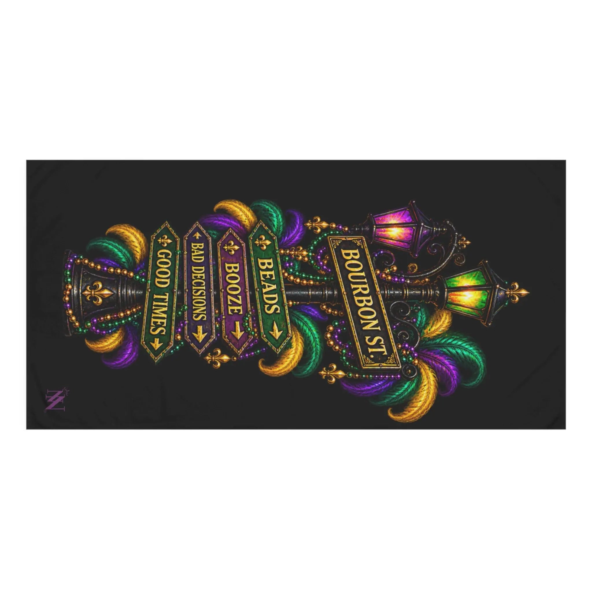 Bourbon St. Sign Bad Decisions XL Sex Towel