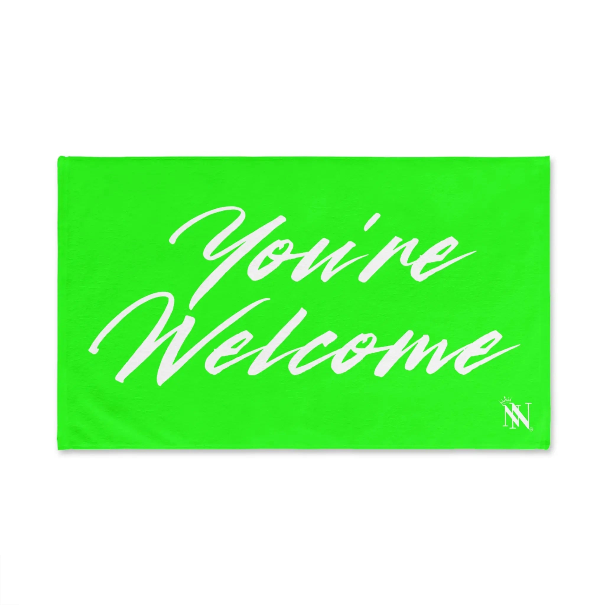 Simply Youâre Welcome Neon Green Cum Towel