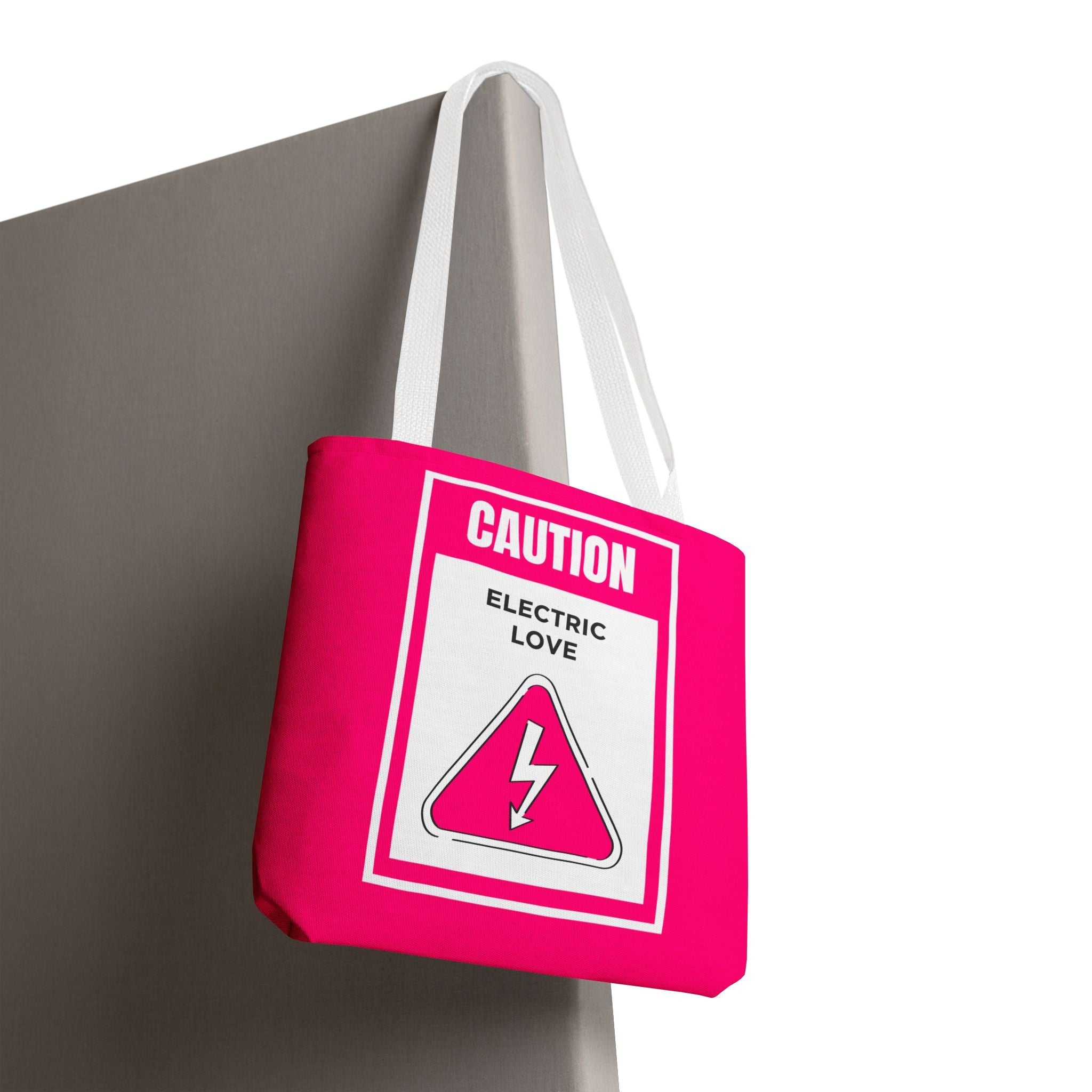 Caution Electric Love Fun Everyday Cute Tote Bag