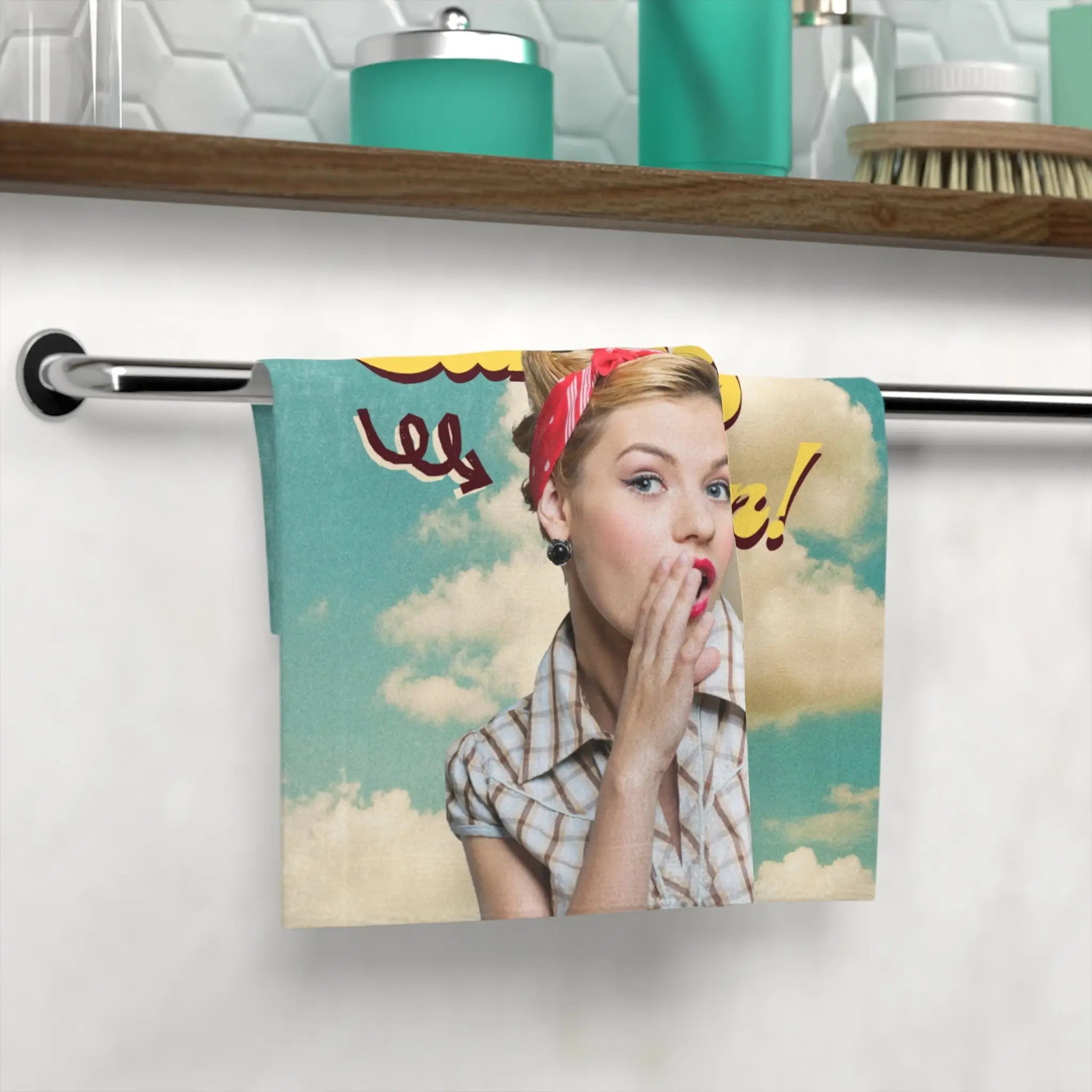 Cumming Soon Vintage Poster | Mix & Match Lils’ Fun-Flirty Lovers’ Towels