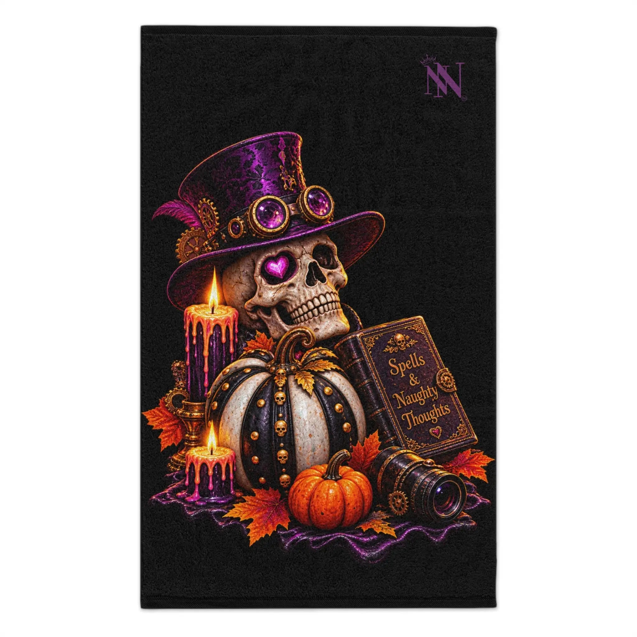 Spells & Naughty Thoughts Skull | Nectar Napkins Fun-Flirty Lovers’ Towels