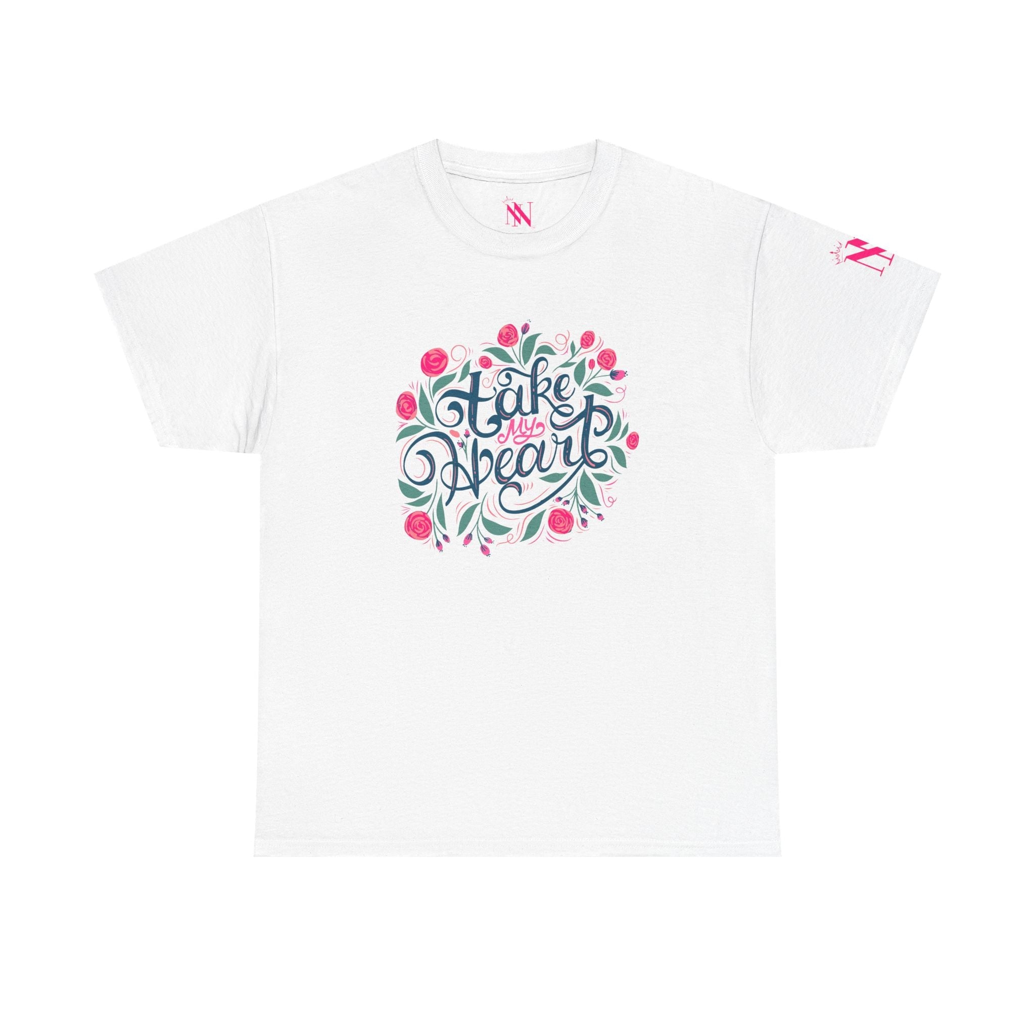 Take My Heart Floral | Mix & Match Cotton Unisex Fun-Flirty Lovers’ T-Shirts