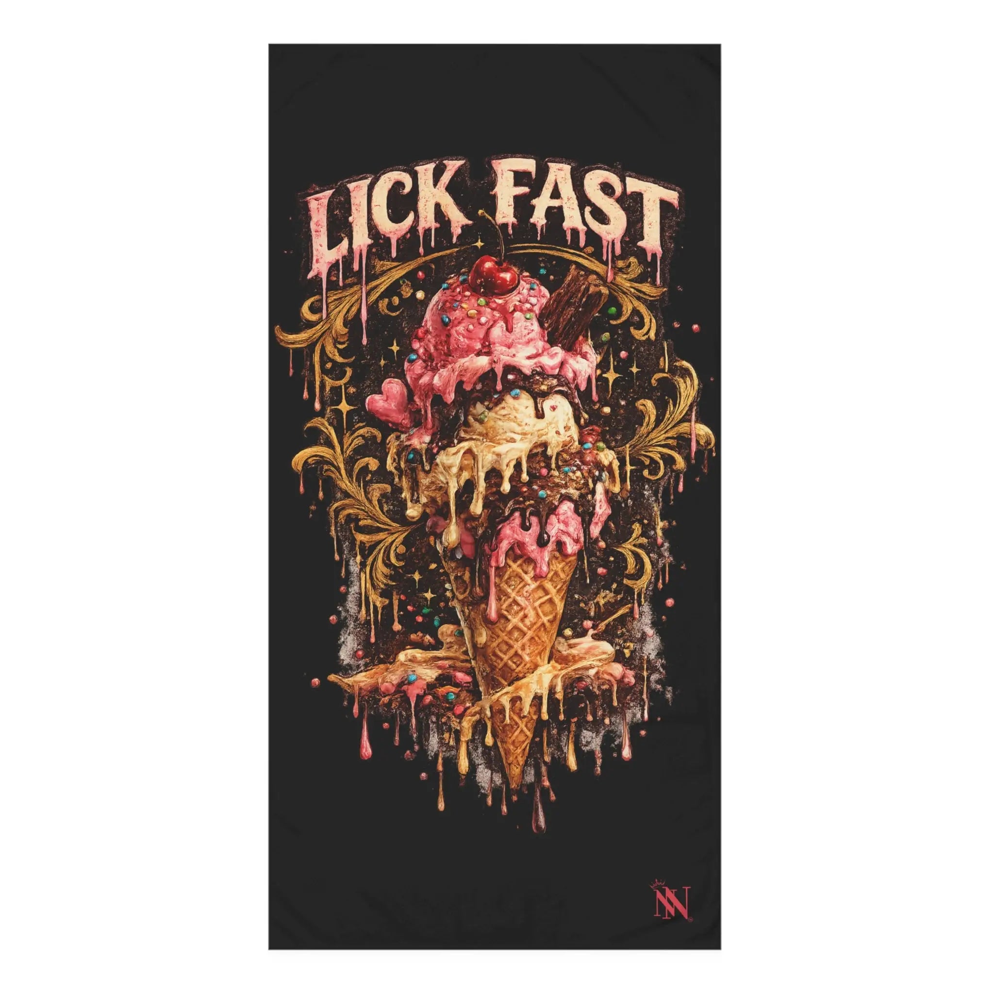 Lick Fast Melting Ice Cream Beach Towel