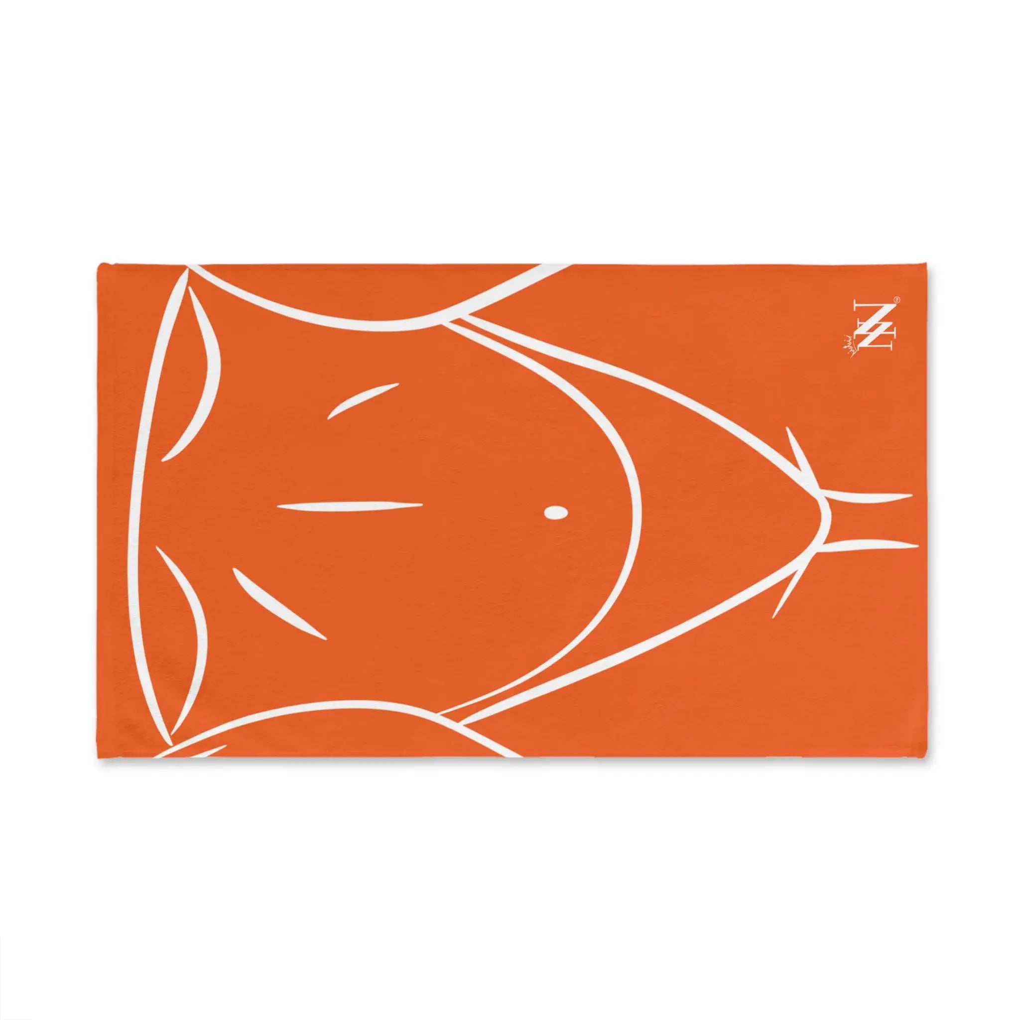 Sexy Female Outline Orange Cum Towel