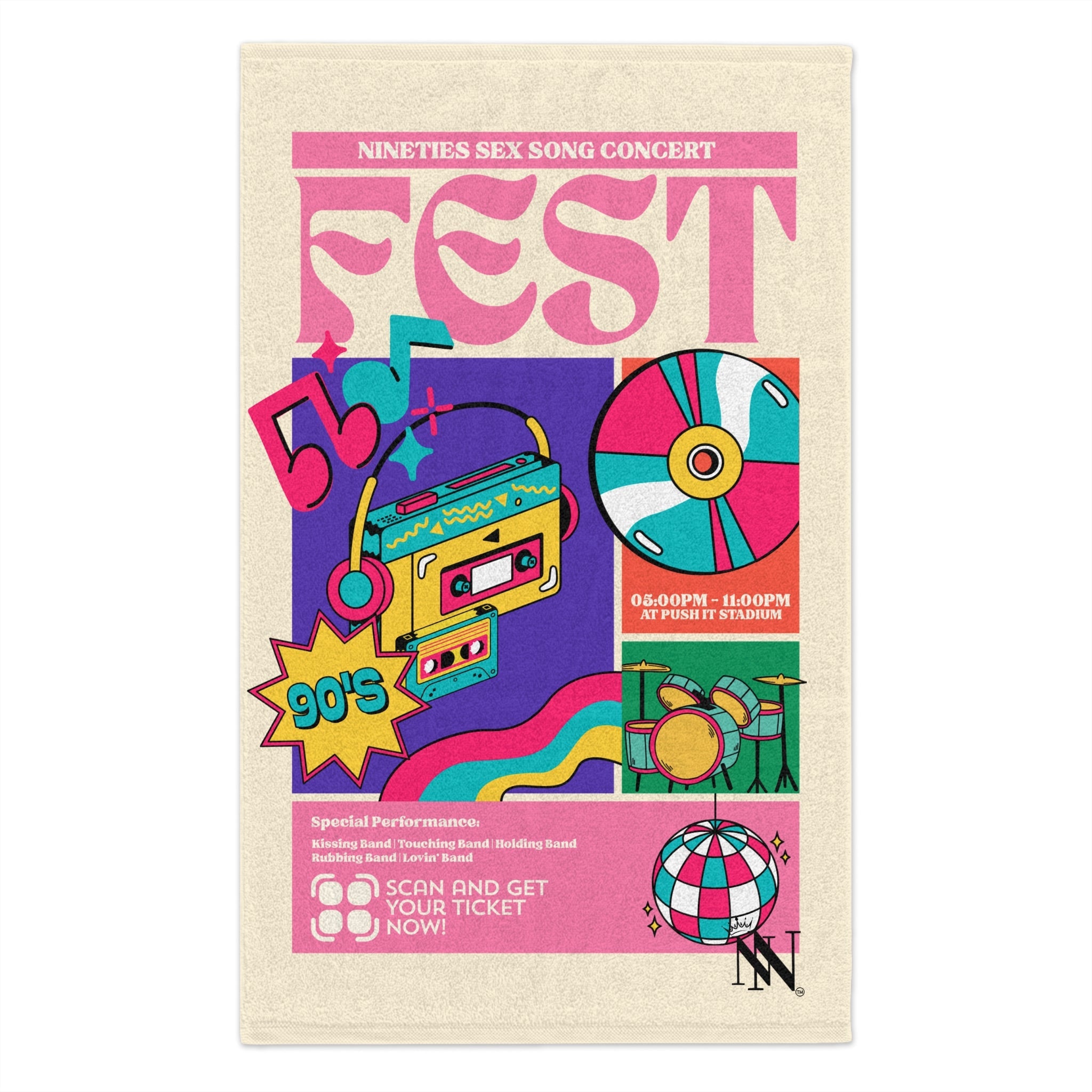 Nineties Sex Song | Mix & Match Soft Fun-Flirty Lovers’ Towels