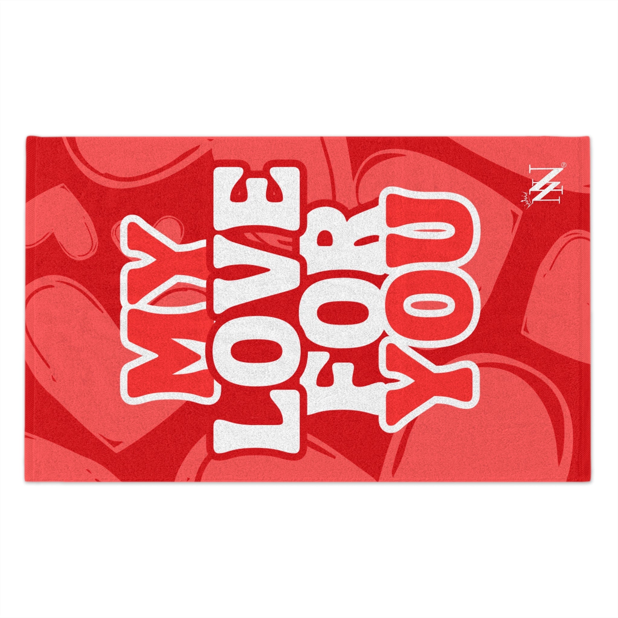 My Love for You Heart Pattern Sex Towel