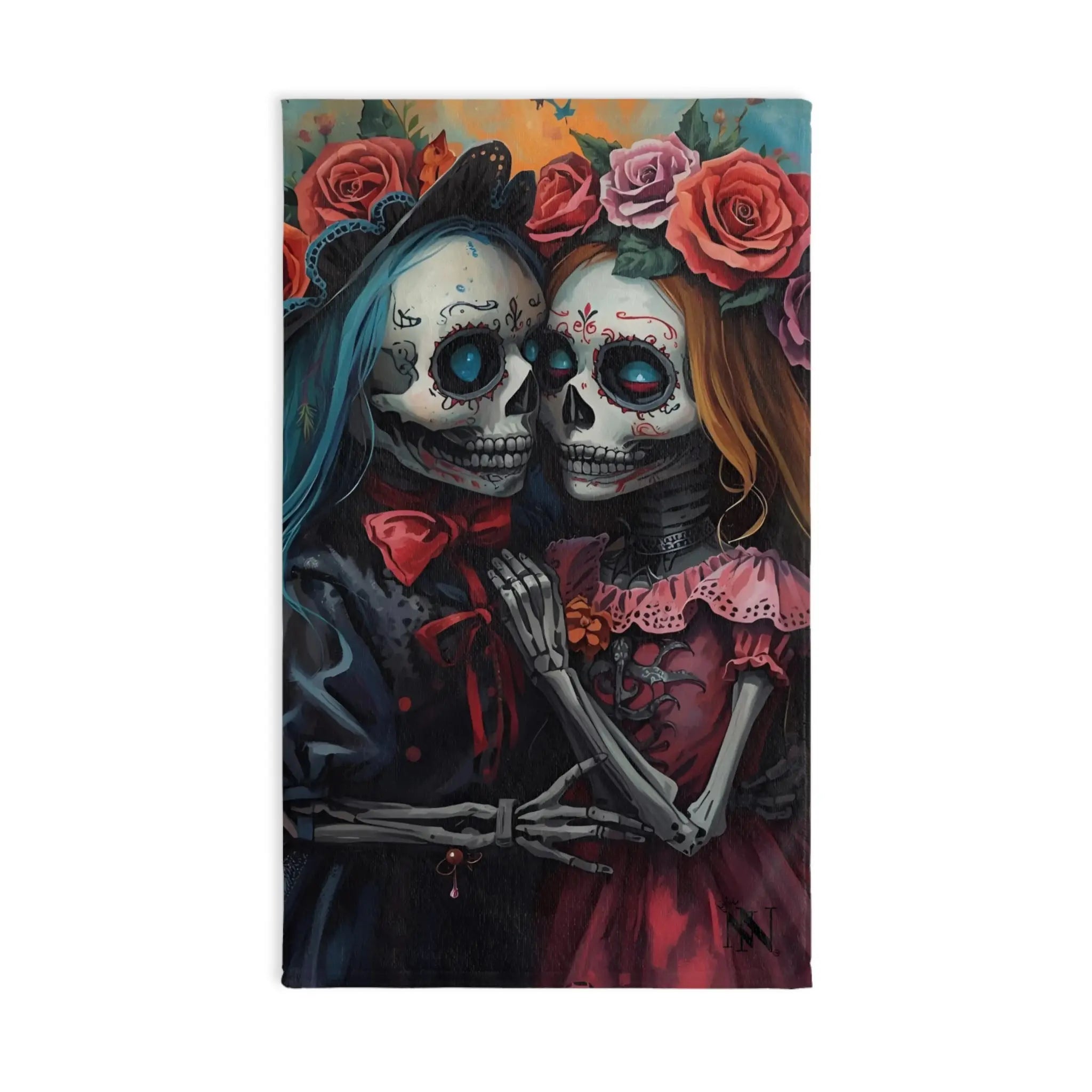 Traditional El Día de los Muertos Dolls | Mix & Match Original Fun-Flirty Lovers’ Towels