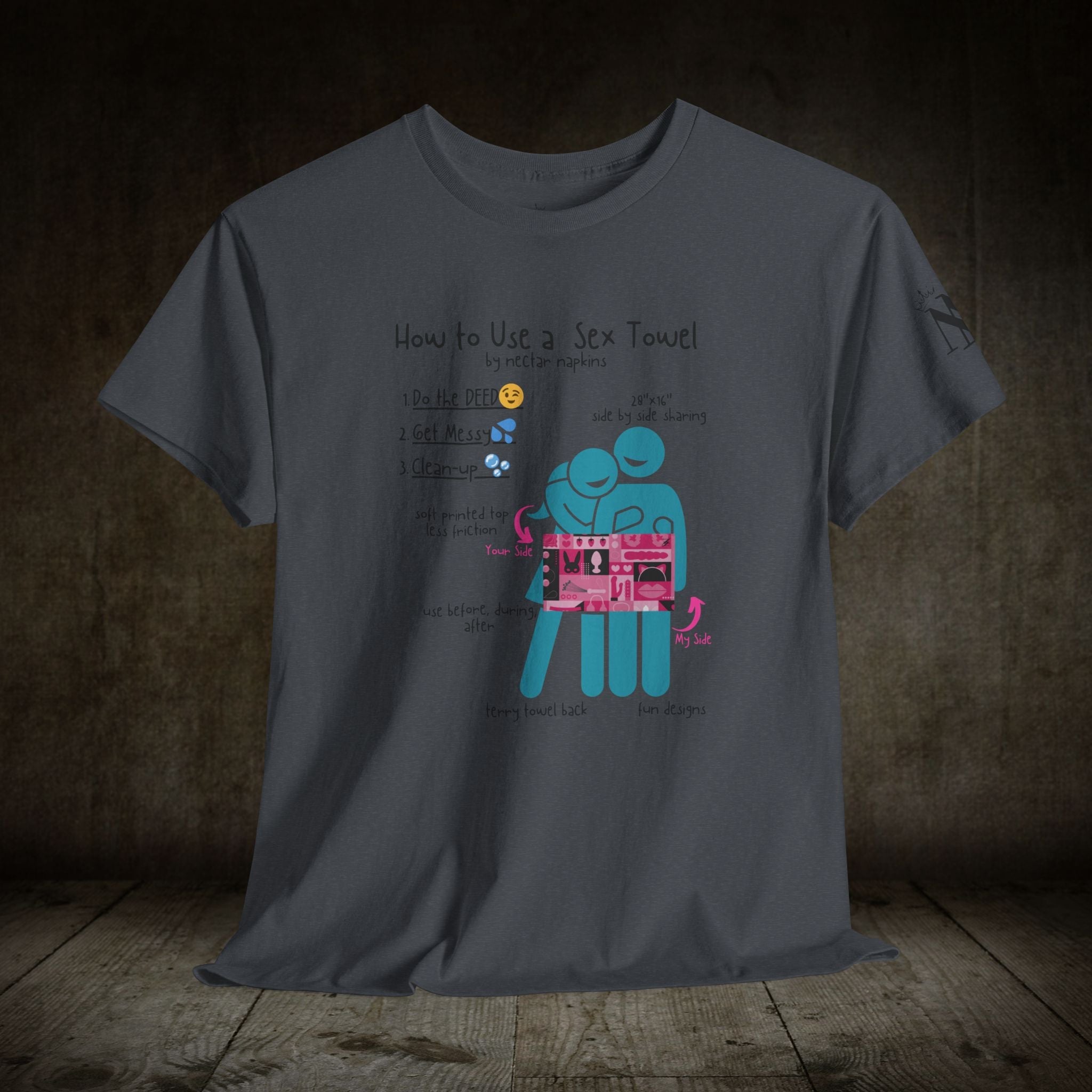How to Use a Sex Towel | Mix & Match 100% Cotton Unisex Fun-Flirty Lovers’ Tees