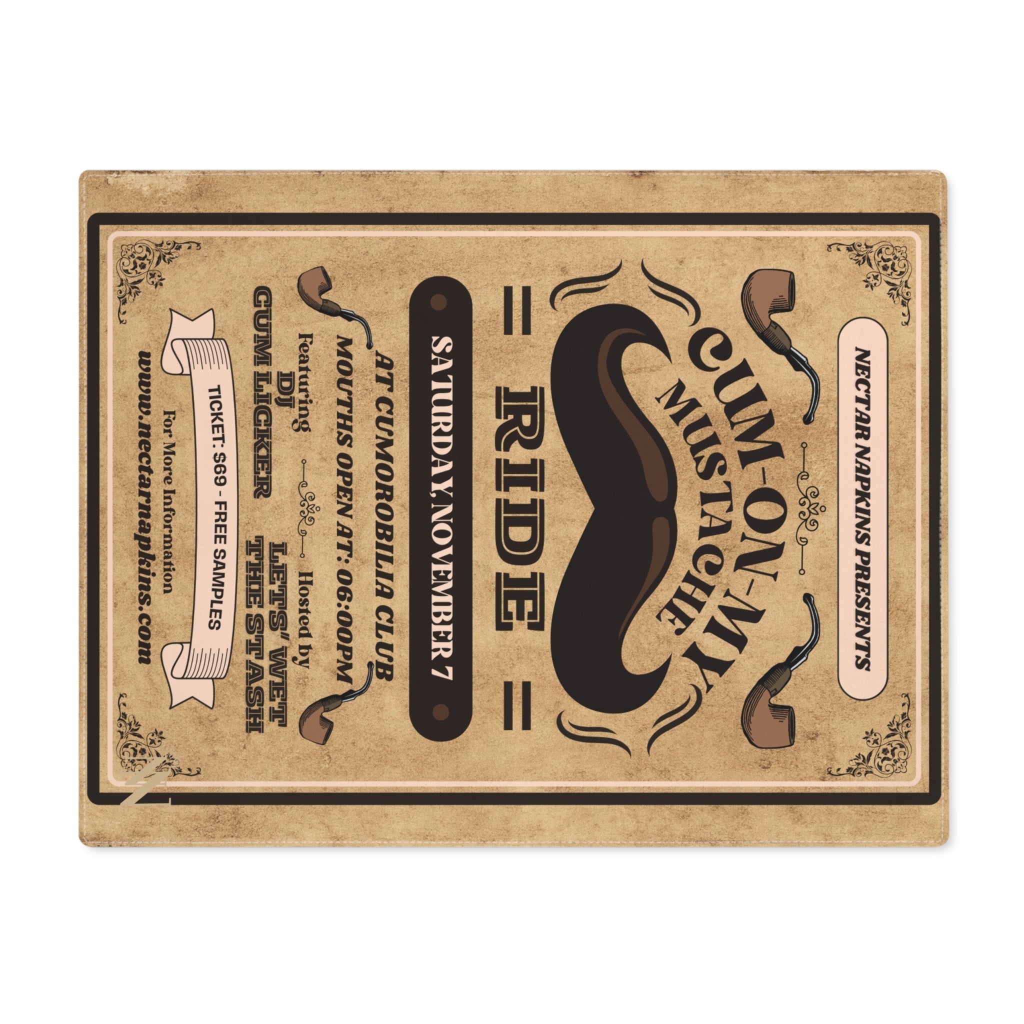 Mustache Ride | Mix & Match Playful Fun-Flirty Lovers’ Toy Mats