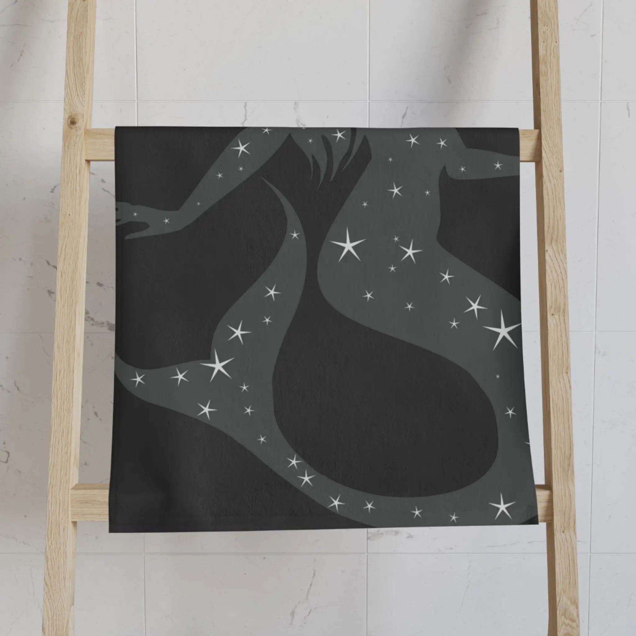 Mermaid Star Dark Grey Cum Towel