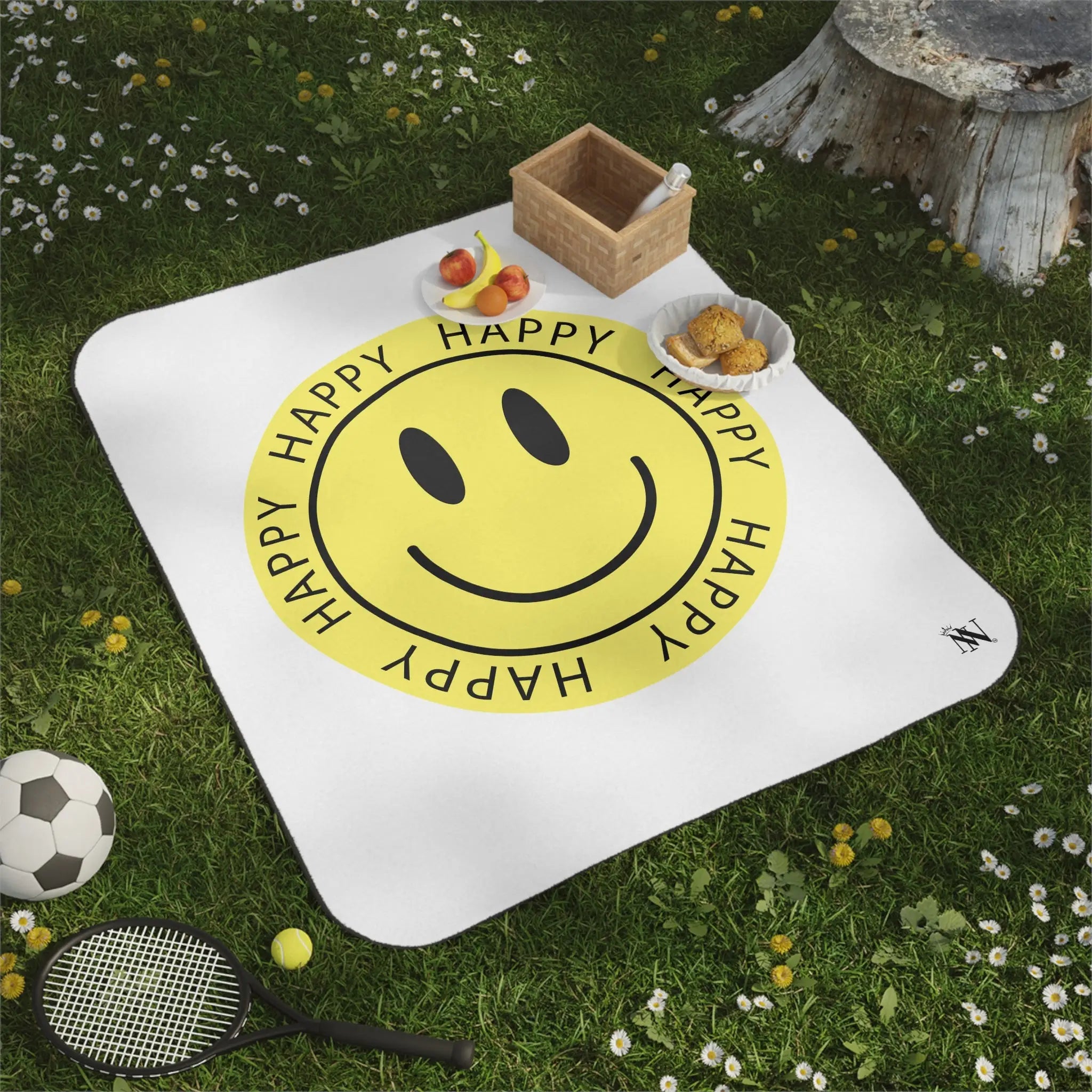 Happy Face Sticker Couple Friendly Sex Blanket