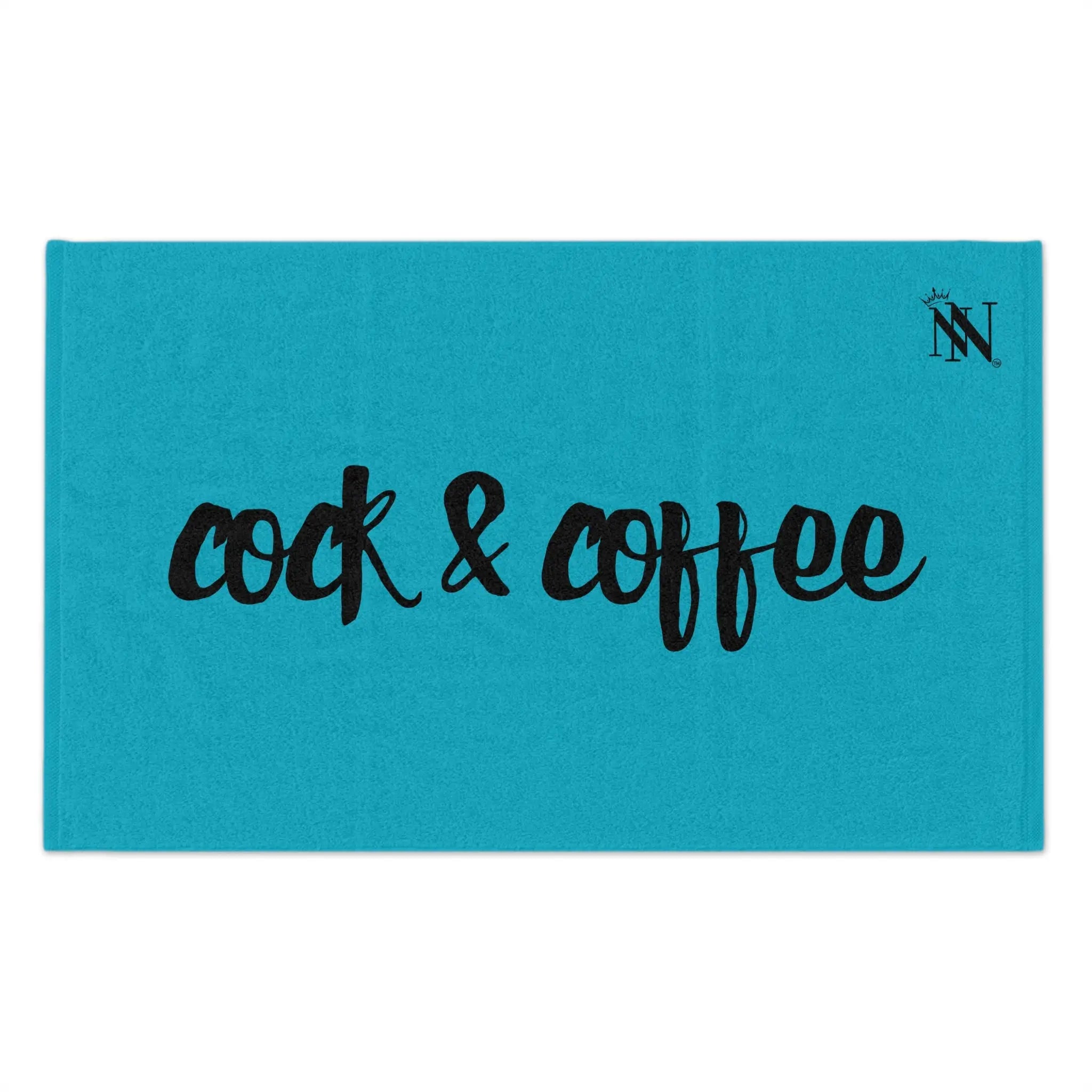 Cock & Coffee Teal | Mix & Match Soft Fun-Flirty Lovers’ Towels