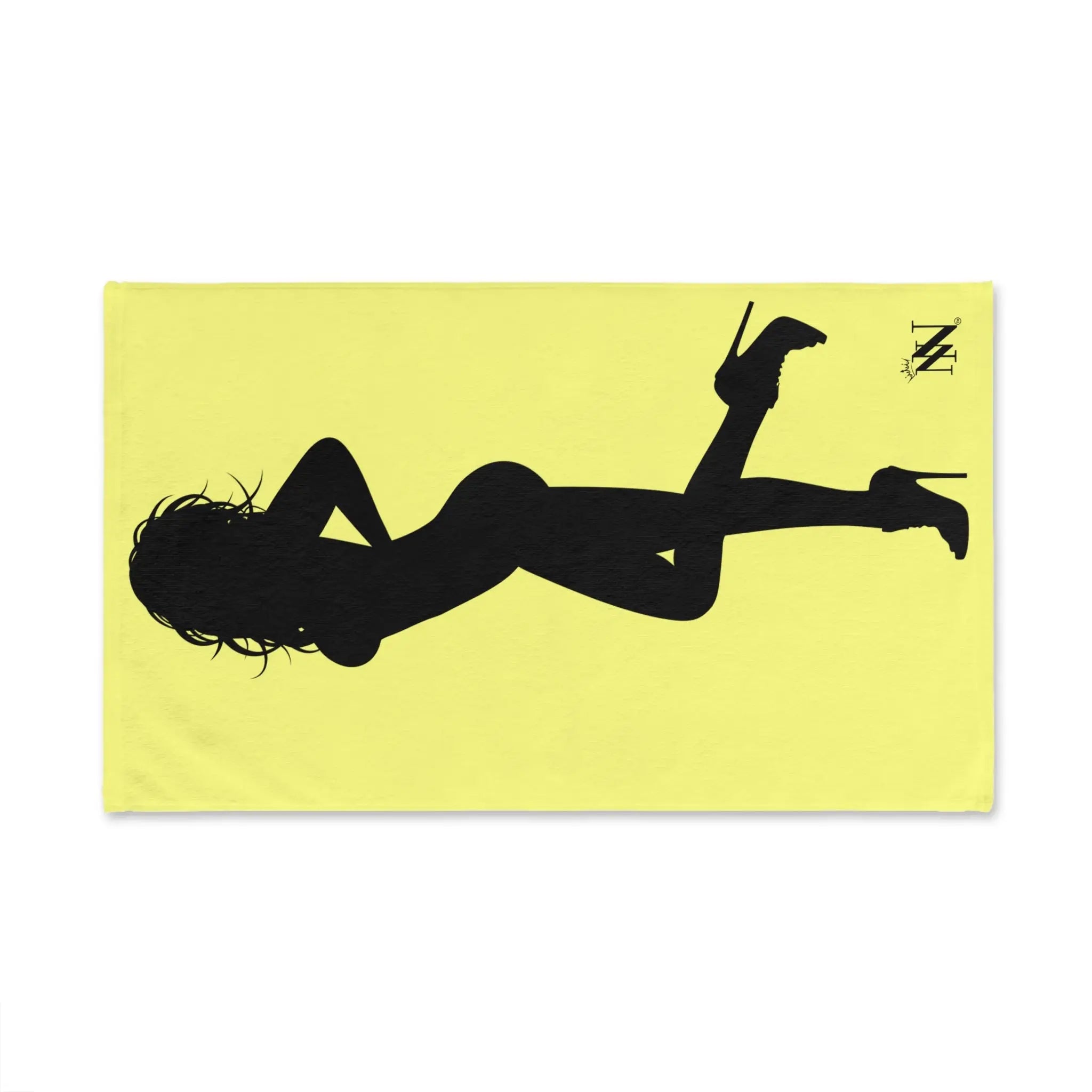 Sexy Lady Standing Silhouette Light Yellow | Nectar Napkins Classic Fun-Flirty Loversâ Colored Towels