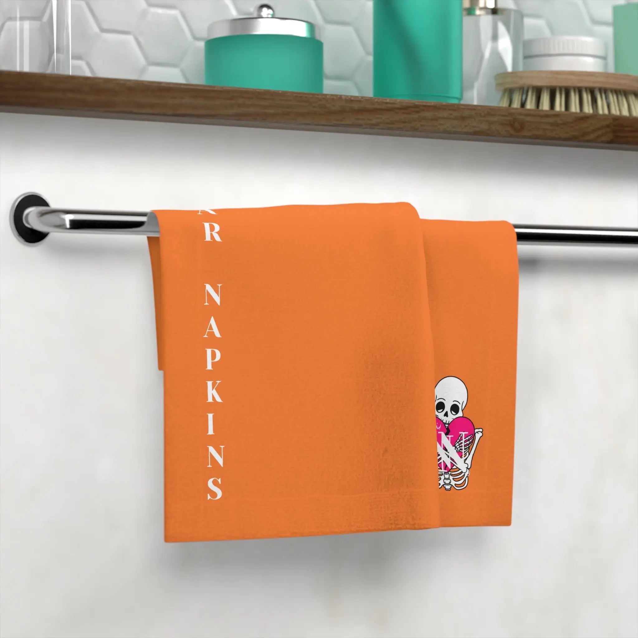 Nectar Napkins Brand Crusta Bright Orange Microfiber Nut Rag