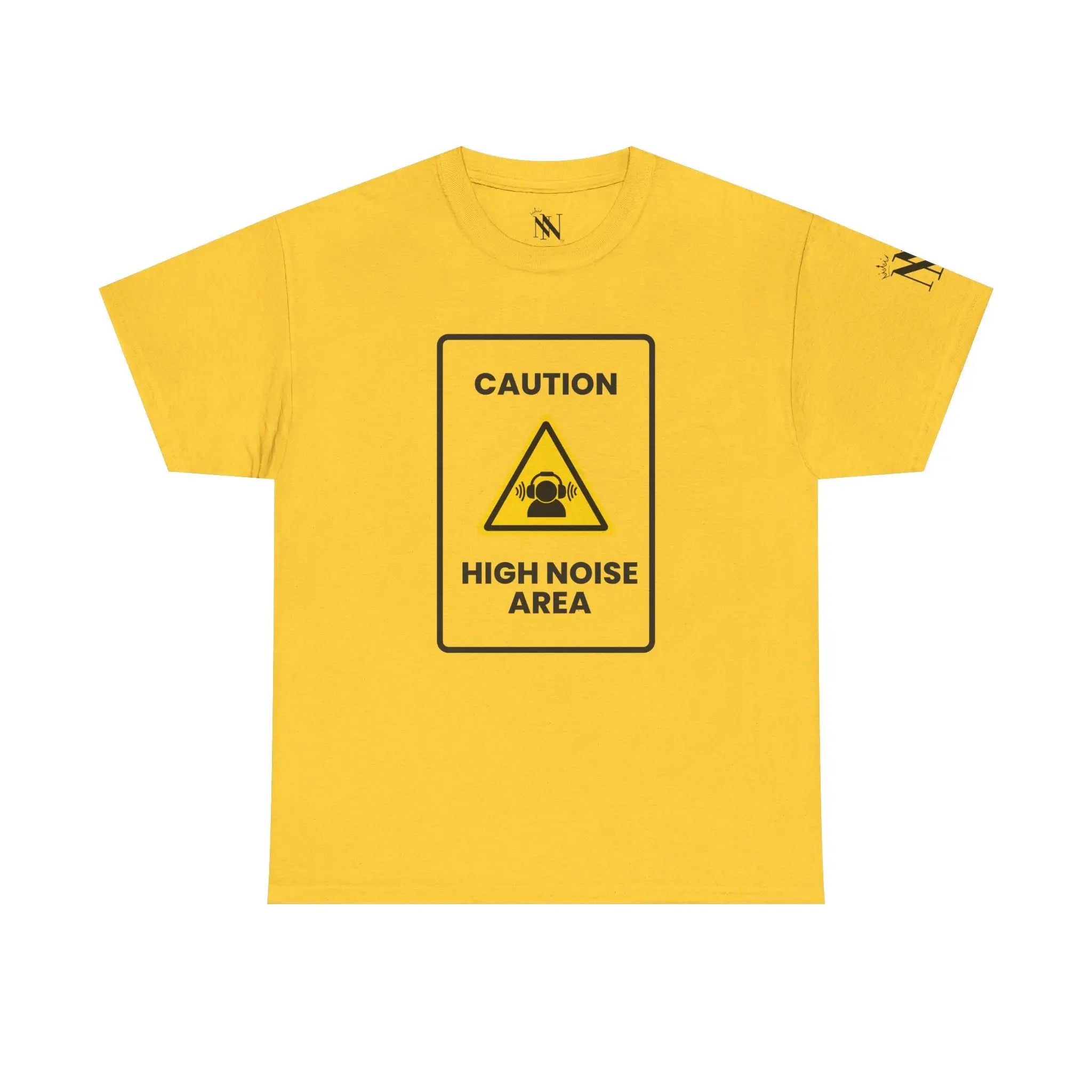 Caution High Noise Area | Mix & Match Cotton Unisex Fun-Flirty Lovers’ T-Shirts