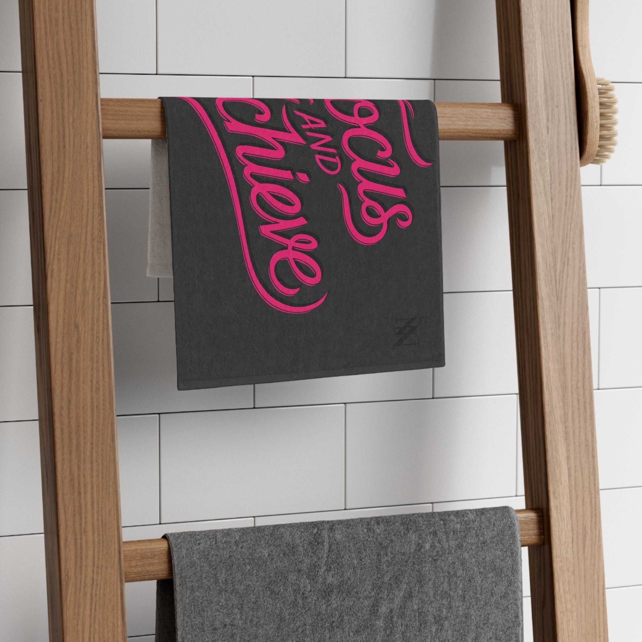 Focus and Achieve Dark Grey | Mix & Match Soft Fun-Flirty Lovers’ Towels