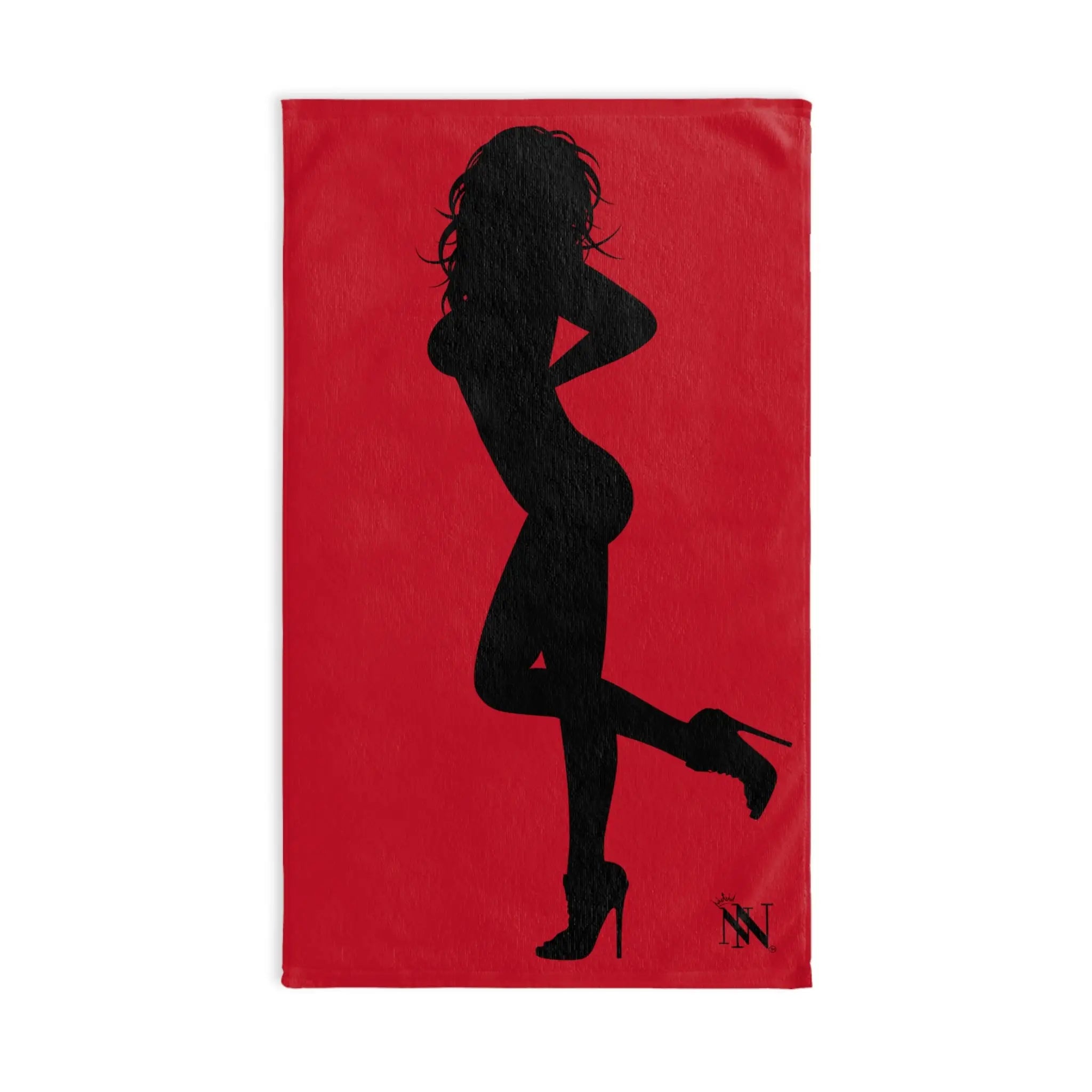 Sexy Lady Standing Silhouette Red | Nectar Napkins Classic Fun-Flirty Loversâ Colored Towels