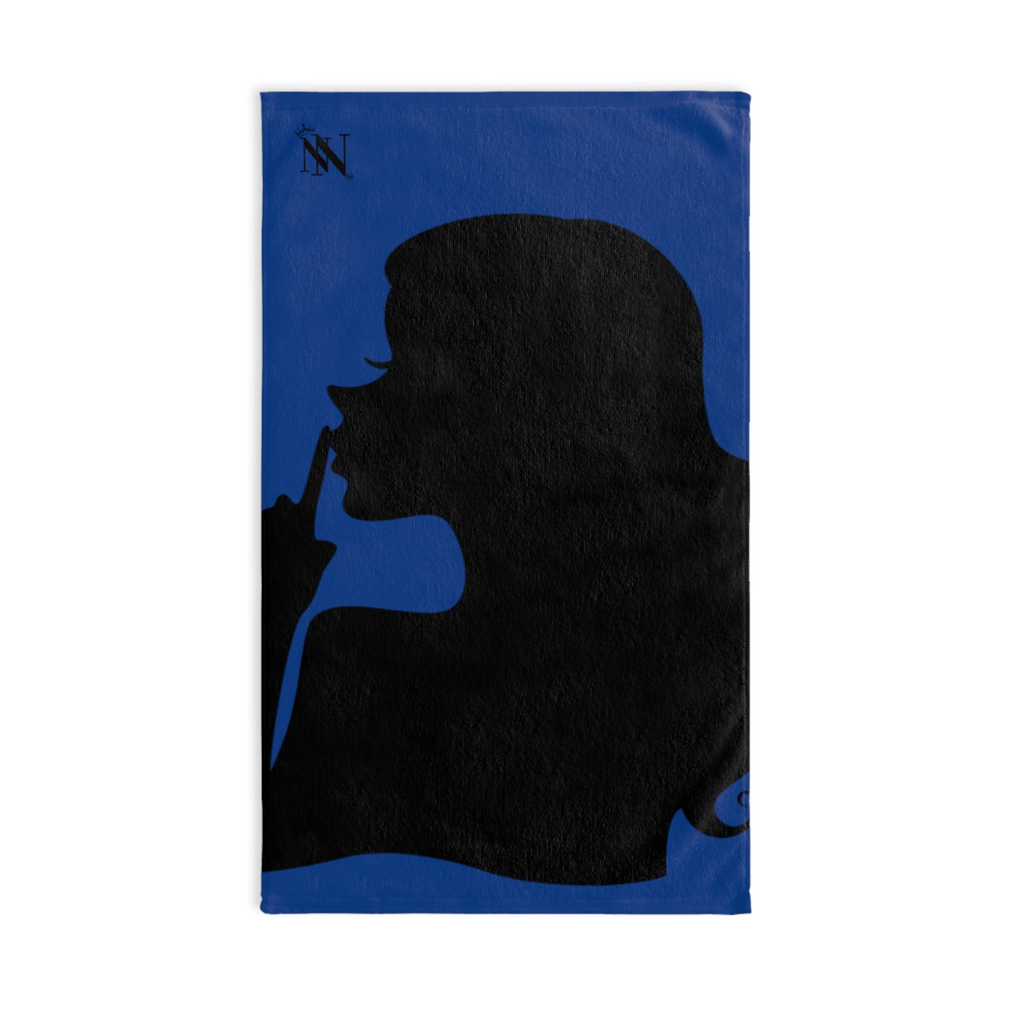 SHHH Girl Silhouette Blue | Mix & Match Classic Fun-Flirty Lovers’ Towels