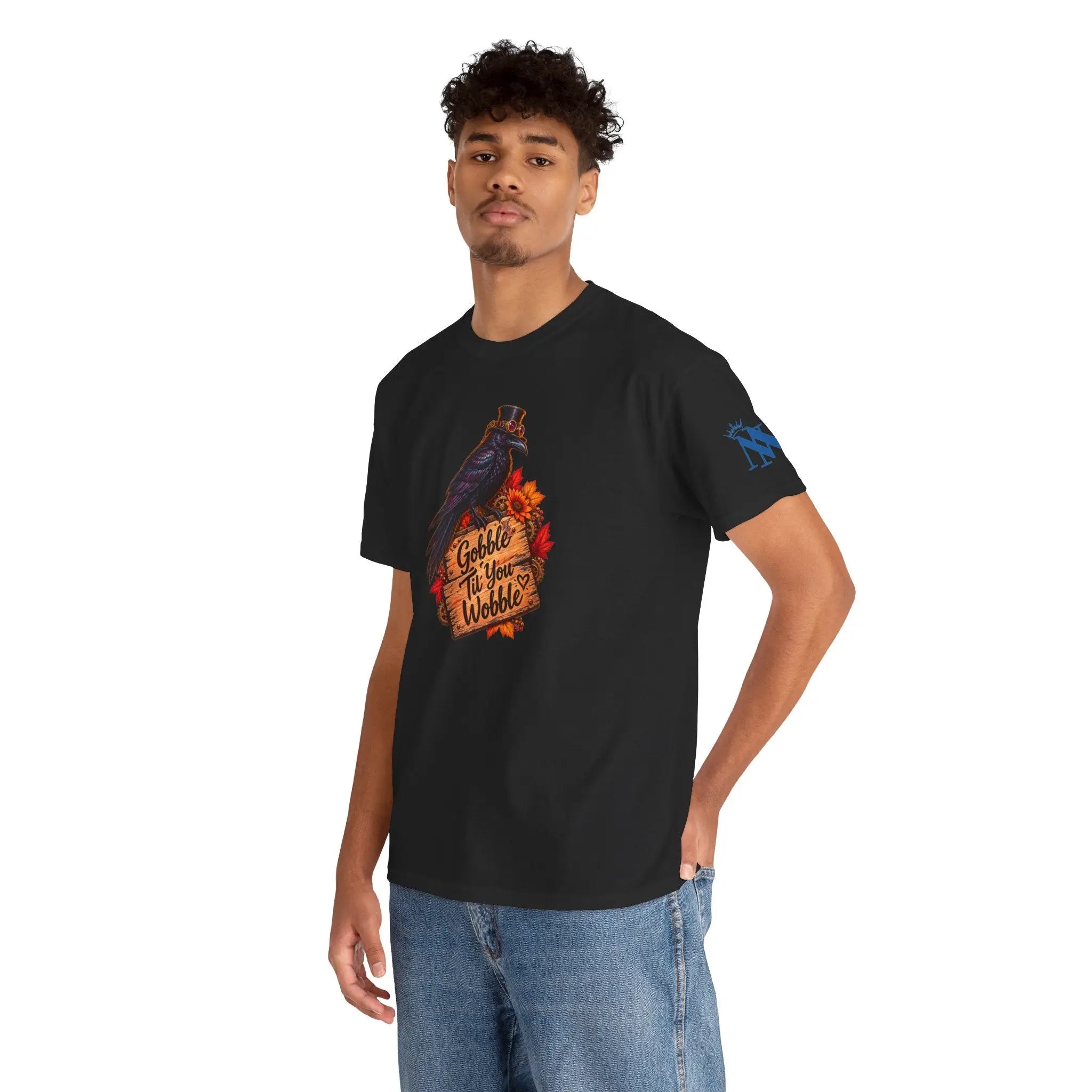 Gobble Til’ You Wobble Crow T-Shirt