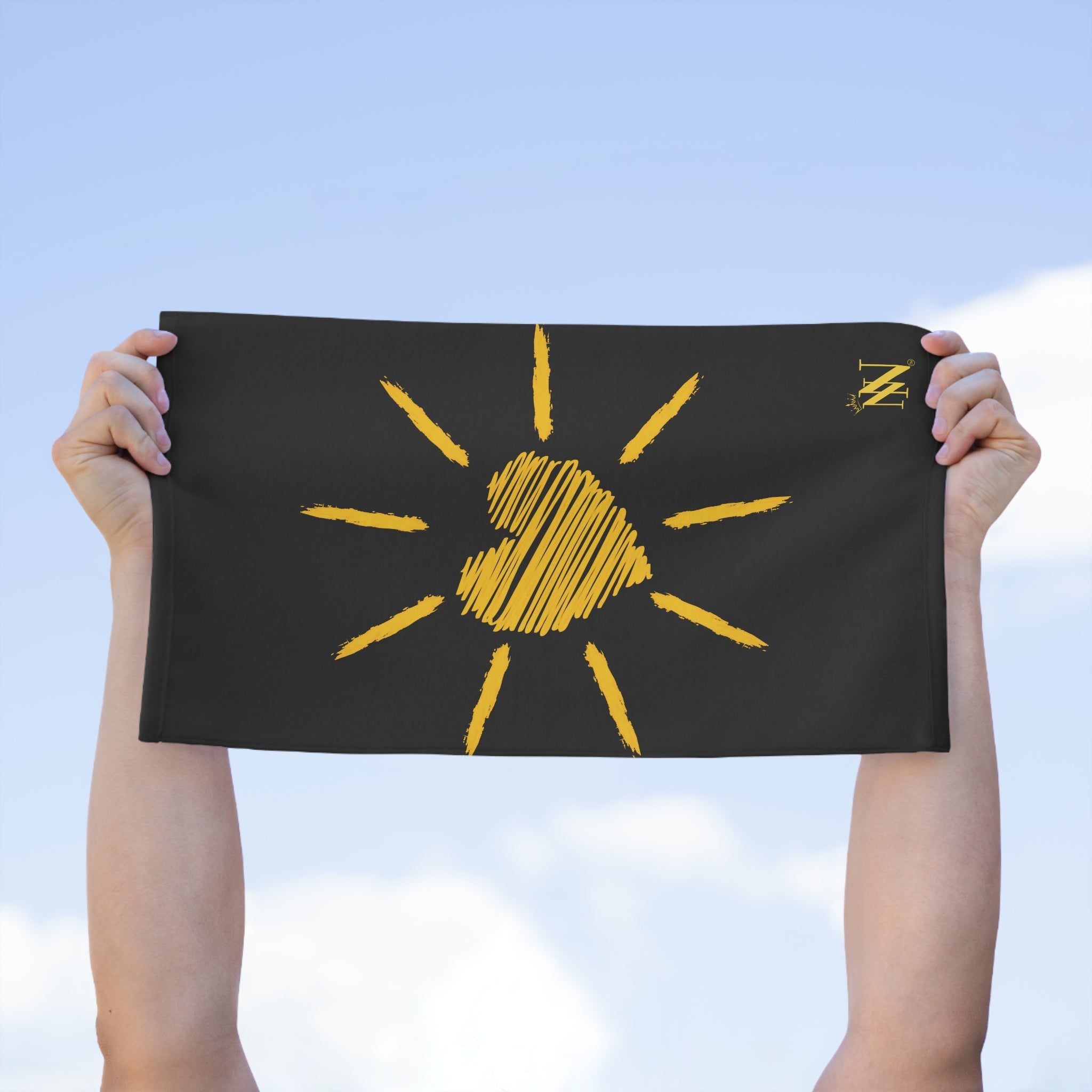 Sunshine Love Black | Mix & Match Soft Fun-Flirty Lovers’ Towels