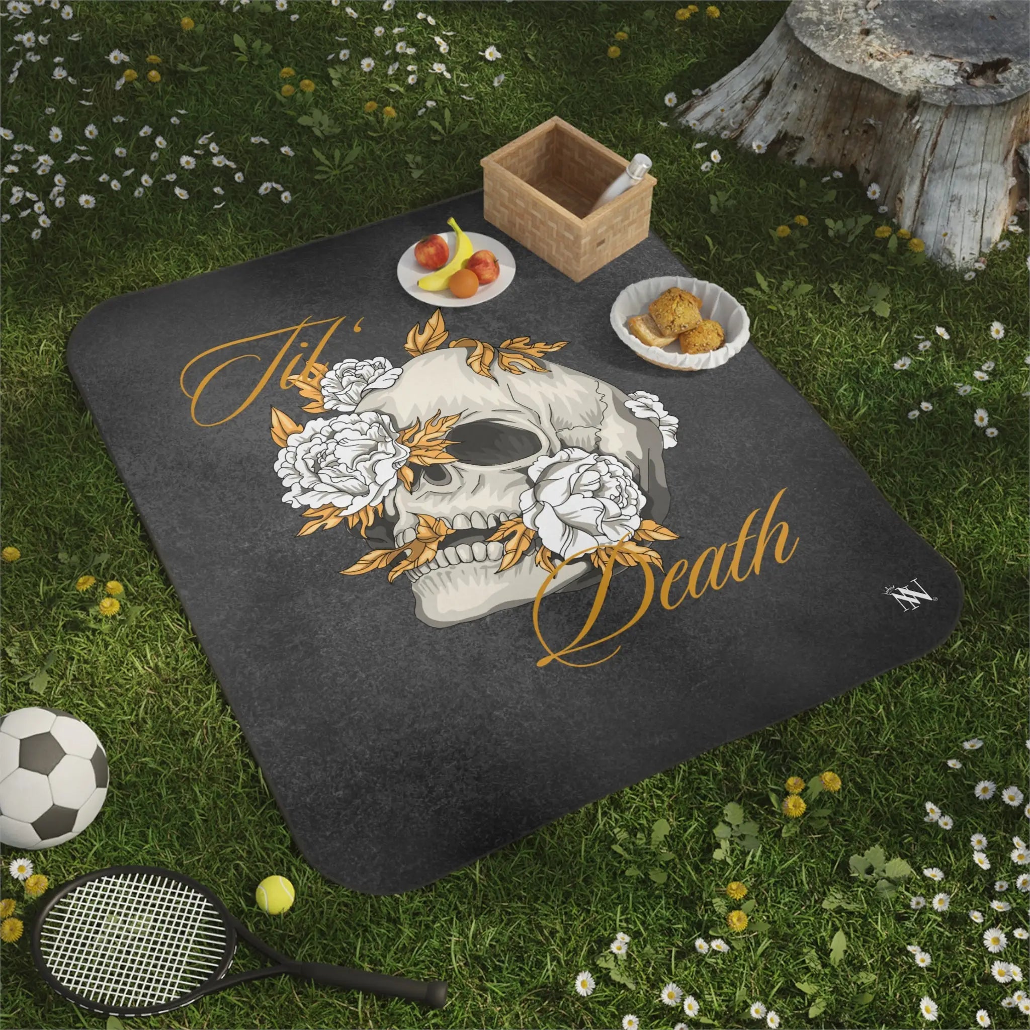 Til’ Death Skull & Flowers Sex Blanket