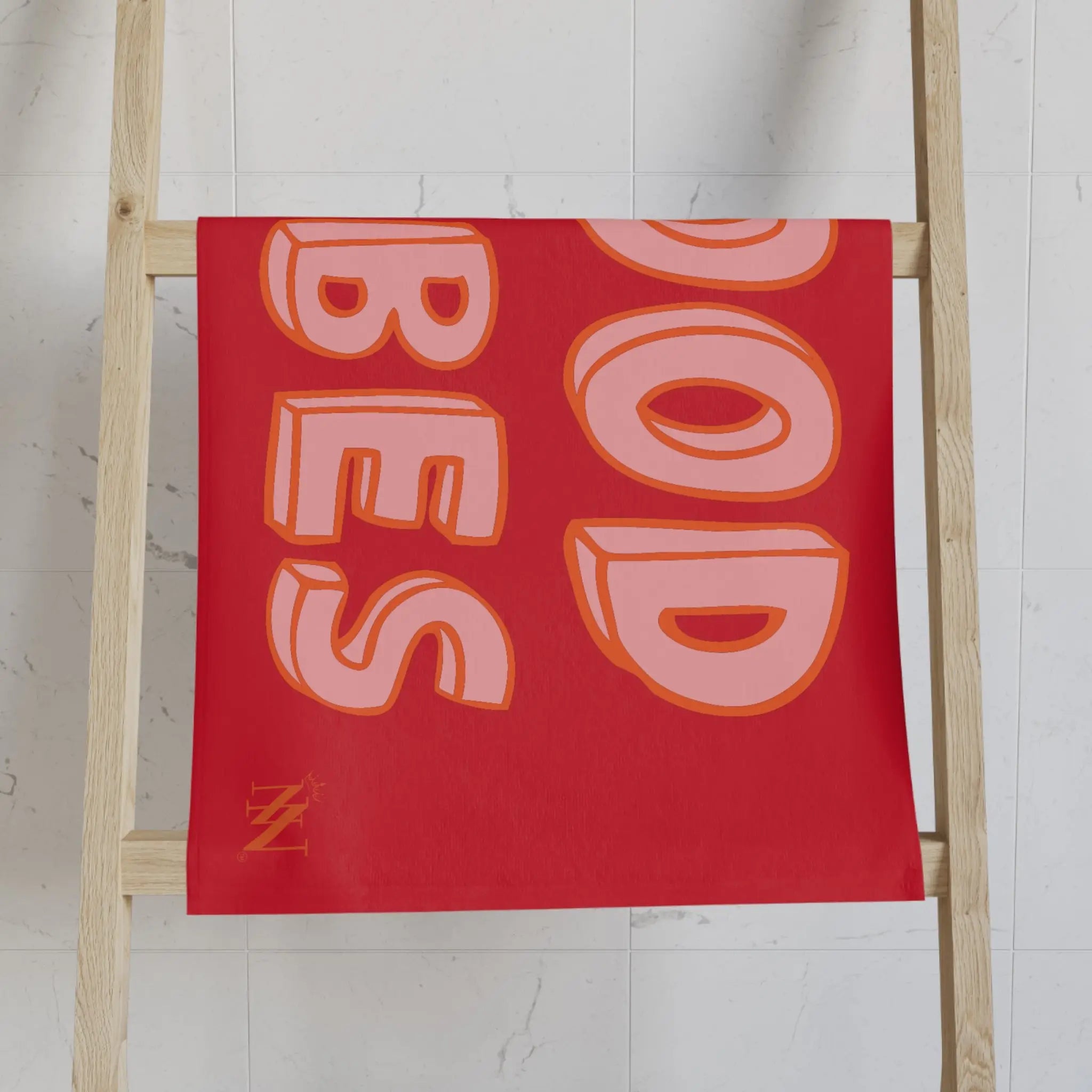 Good Vibes Red Electric Red Cum Towel