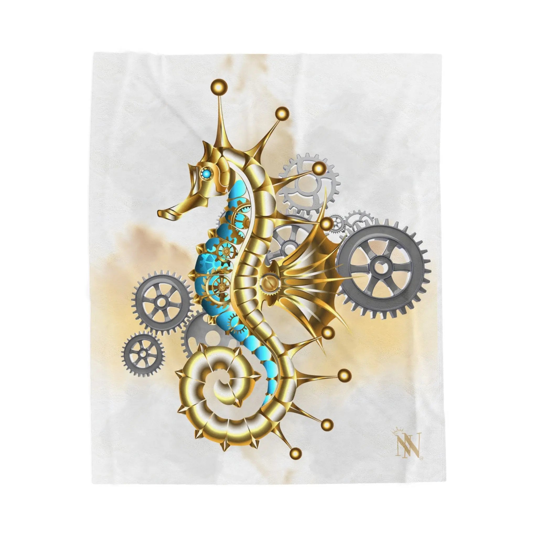 Steampunk Seahorse | Mix & Match Velveteen Fun-Flirty Lovers’ Blankets