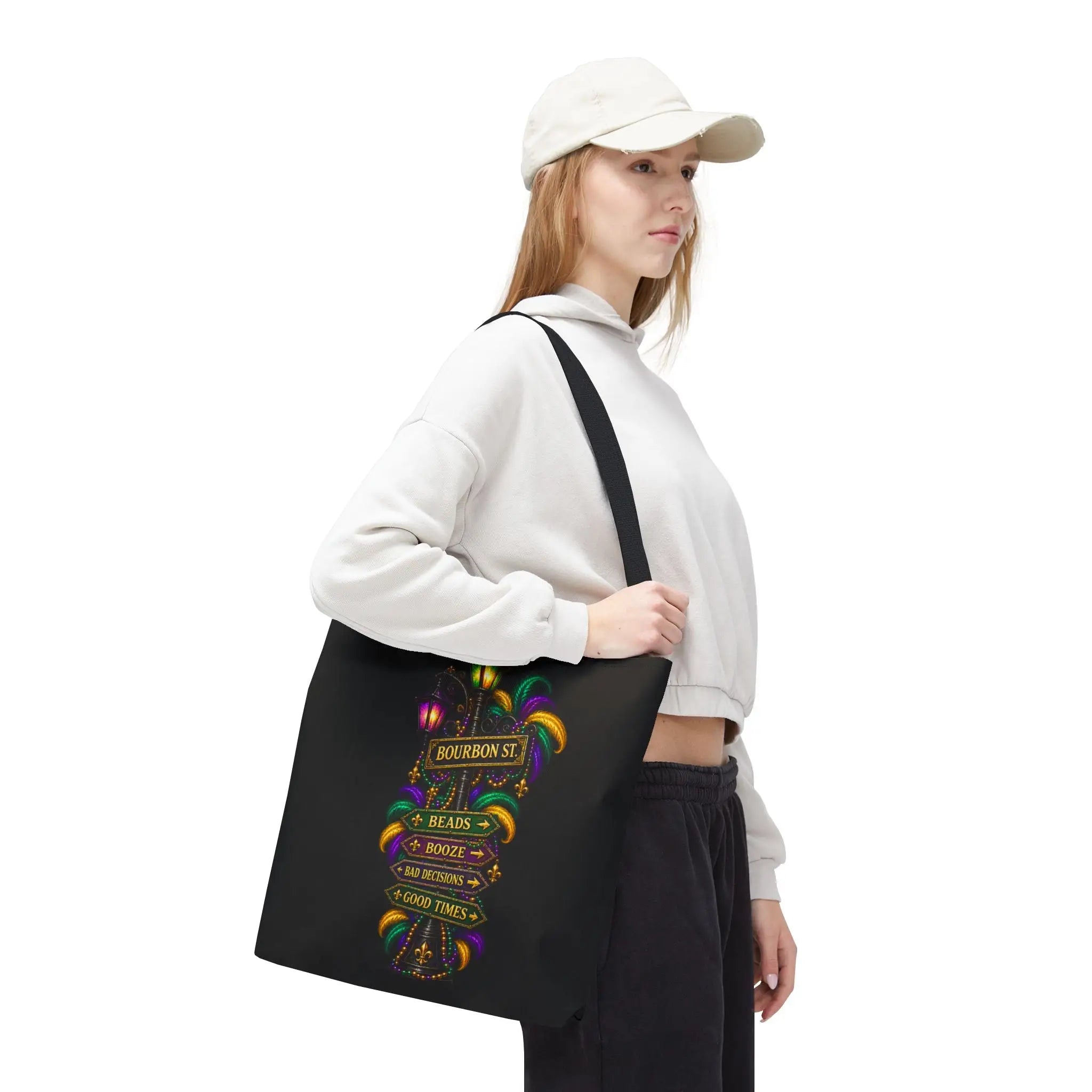 Bourbon St. Sign Bad Decisions Tote Bag