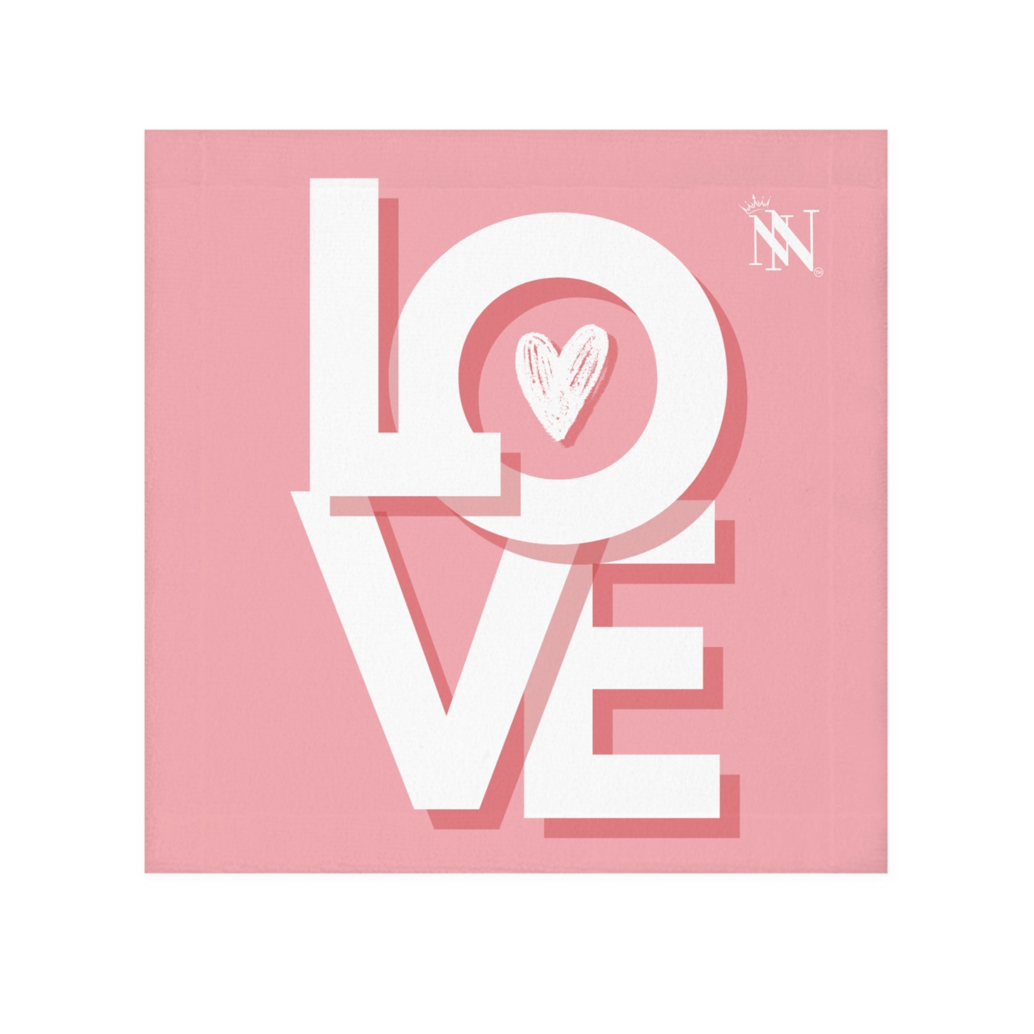 Block Letter Love Heart Cum Rag
