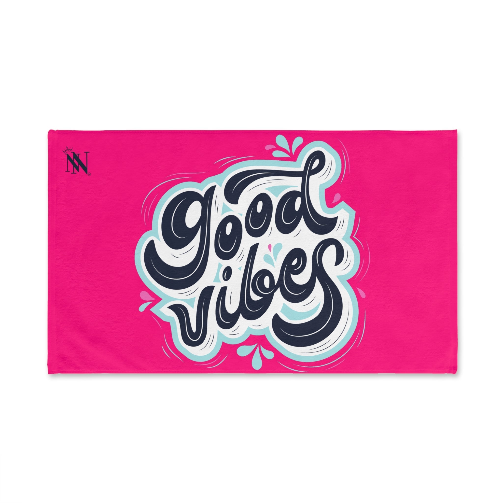 Good Vibes Blue Splash Signature Pink Cum Towel