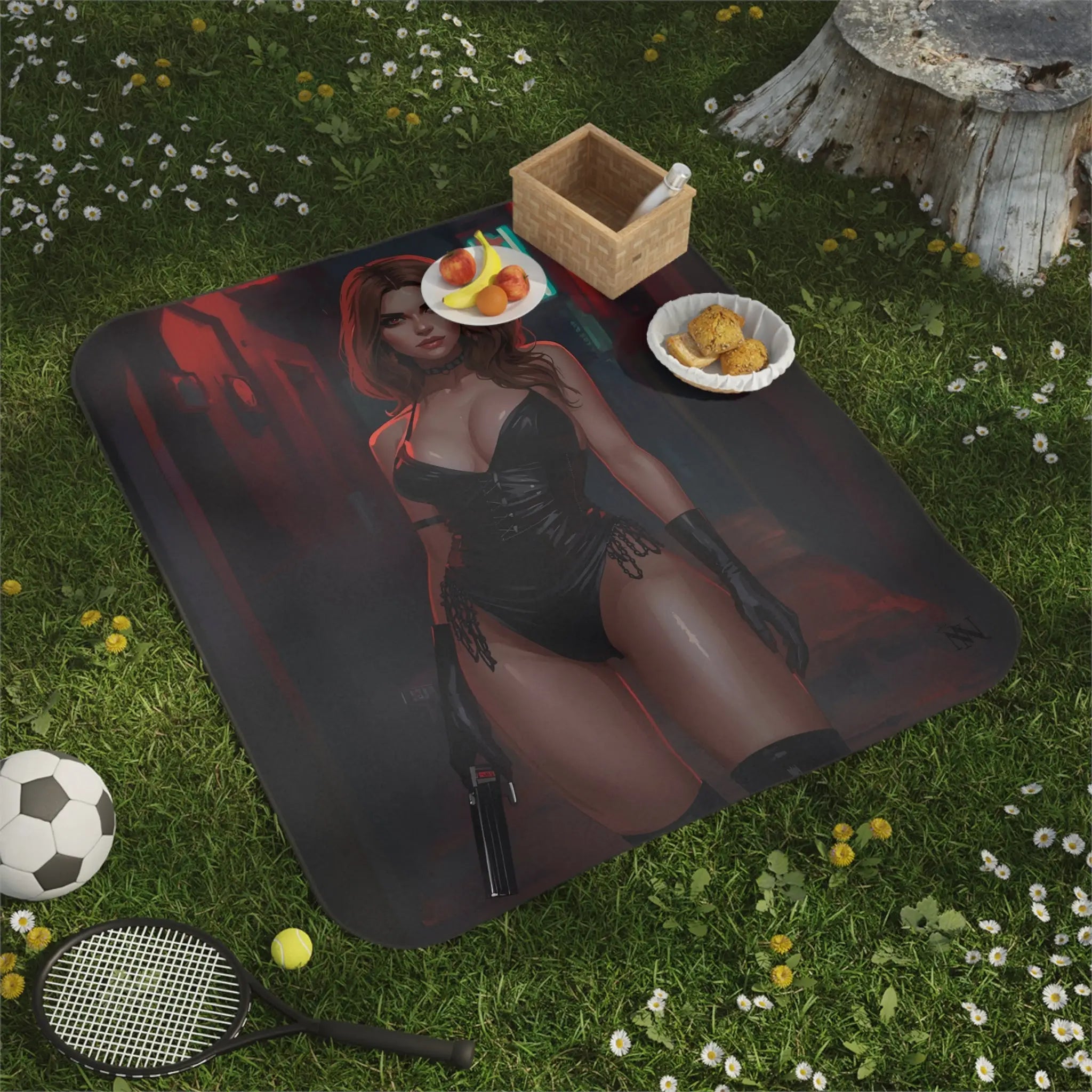 Sexy Domme Graphic | Mix Match Fun-Flirty Lovers’ Water-Resistant Blankets