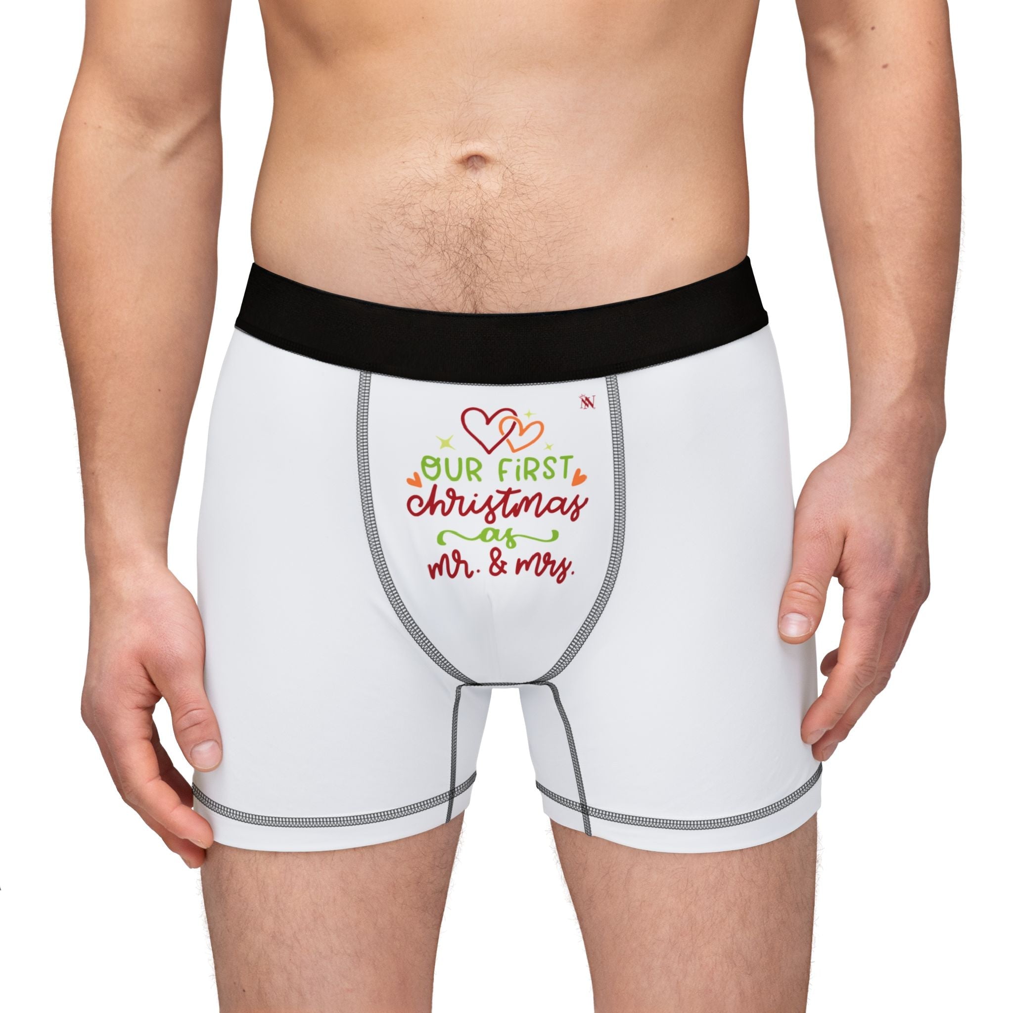First Christmas Mr. & Mrs. | Mix & Match Fun-Flirty Lovers’ Boxer Briefs