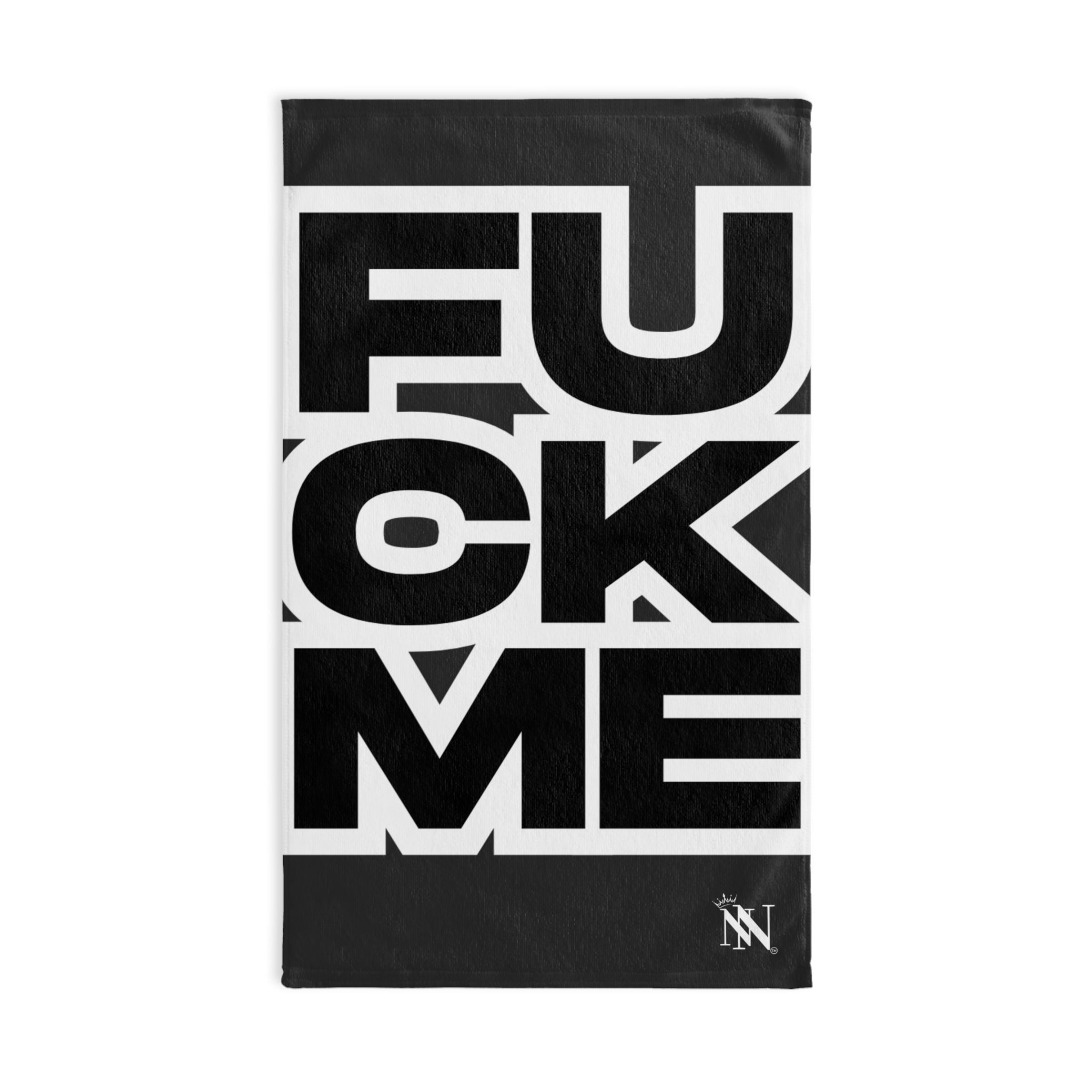 FUCK ME Block Letter Dark Grey Cum Towel