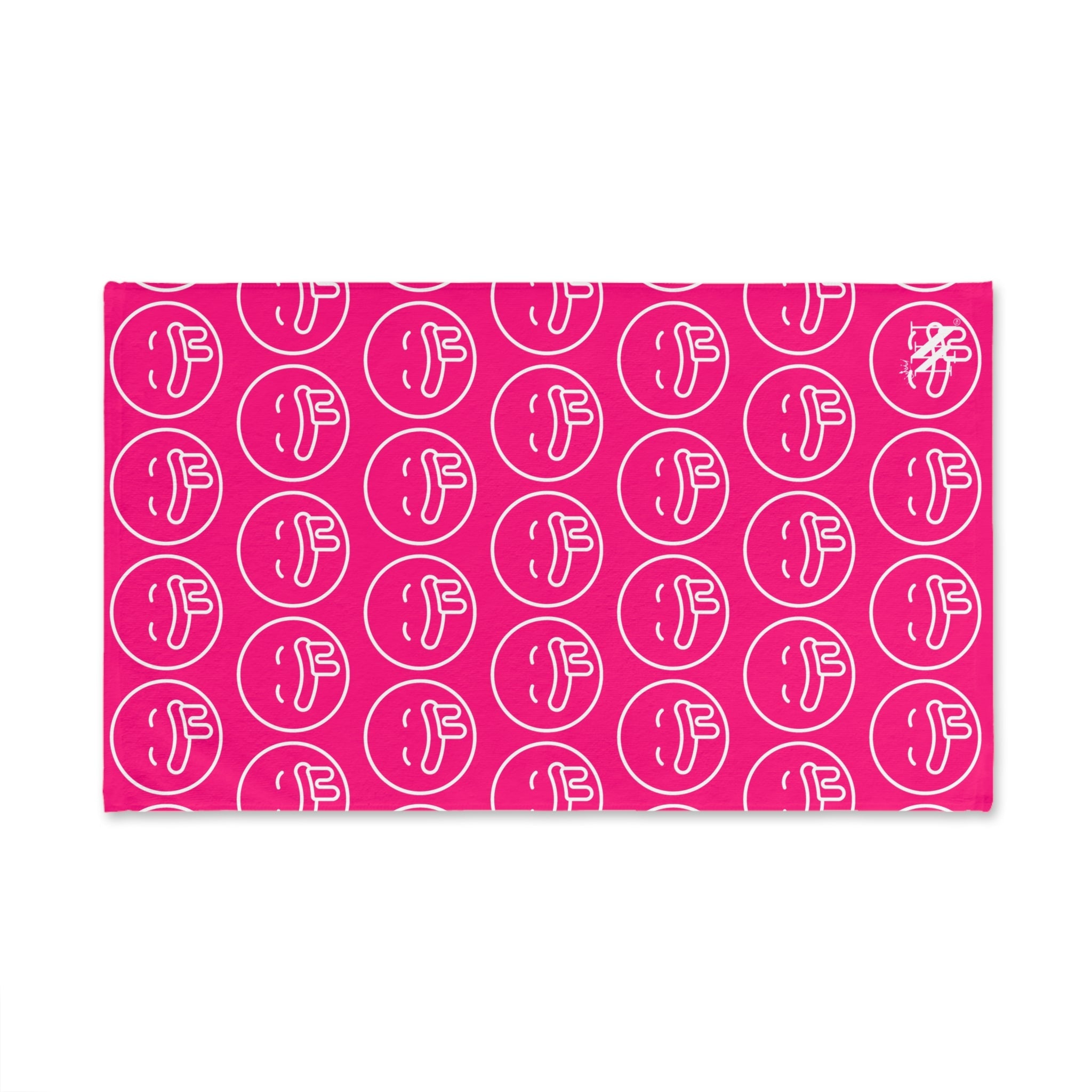 Hungry Drooling Emoji Pattern Signature Pink | Mix & Match Classic Fun-Flirty Loversâ Towels
