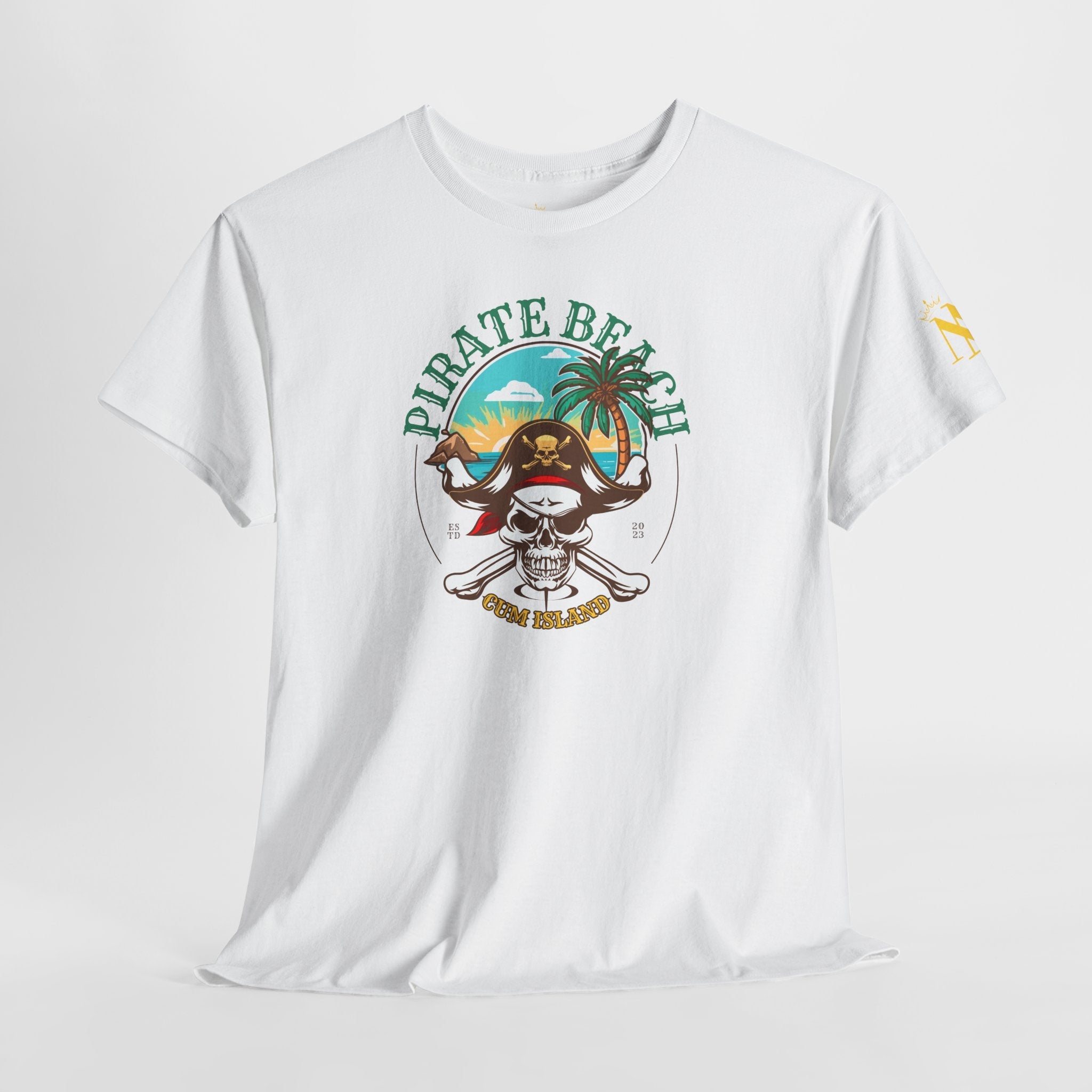 Cum Island Pirate Beach Romantic Couples Sex Gifts 100% Cotton T-Shirt