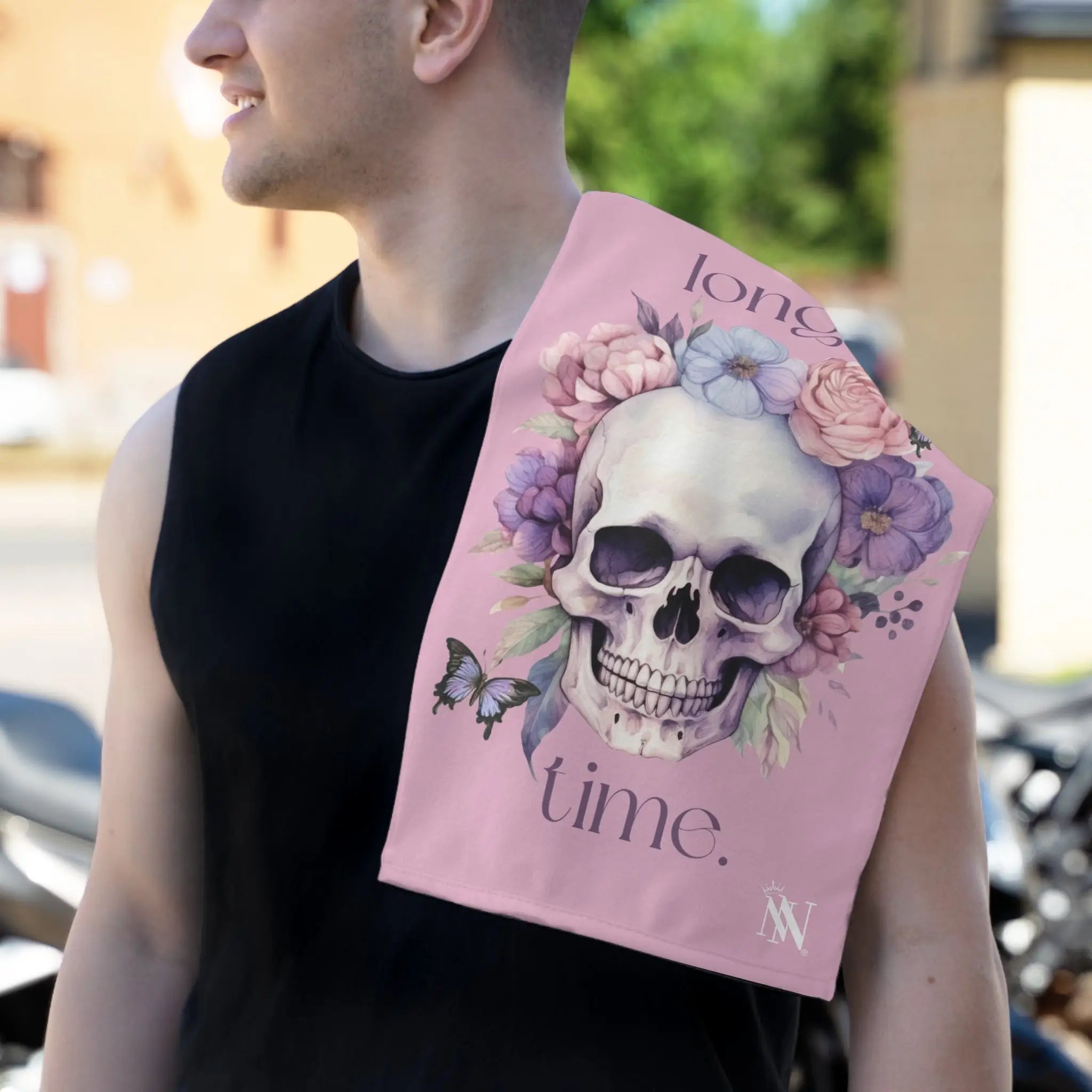 Long Time. Skull Floral | Nectar Napkins Fun-Flirty Lovers’ Towels