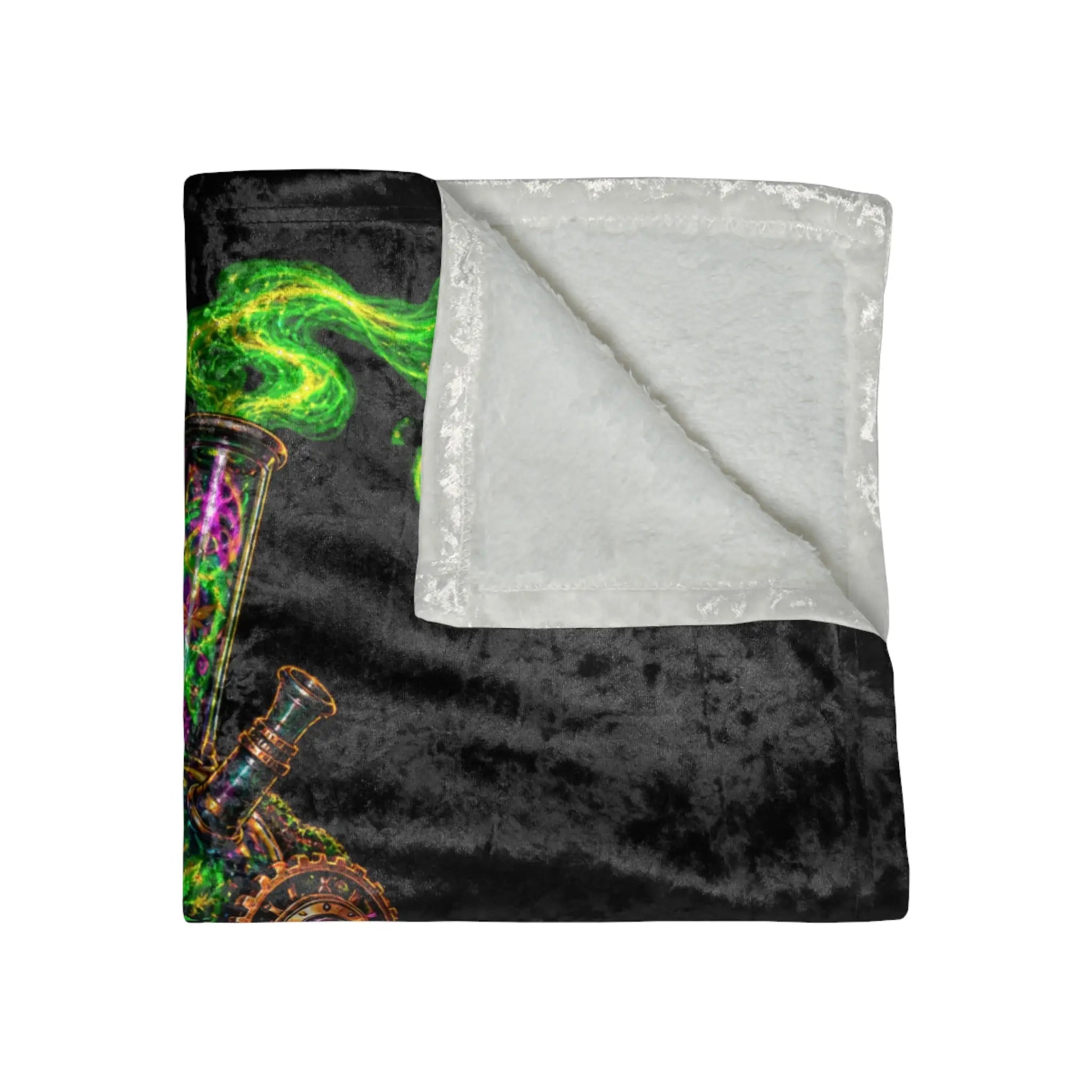 High Vibes Strange Times Crushed Velvet Blanket