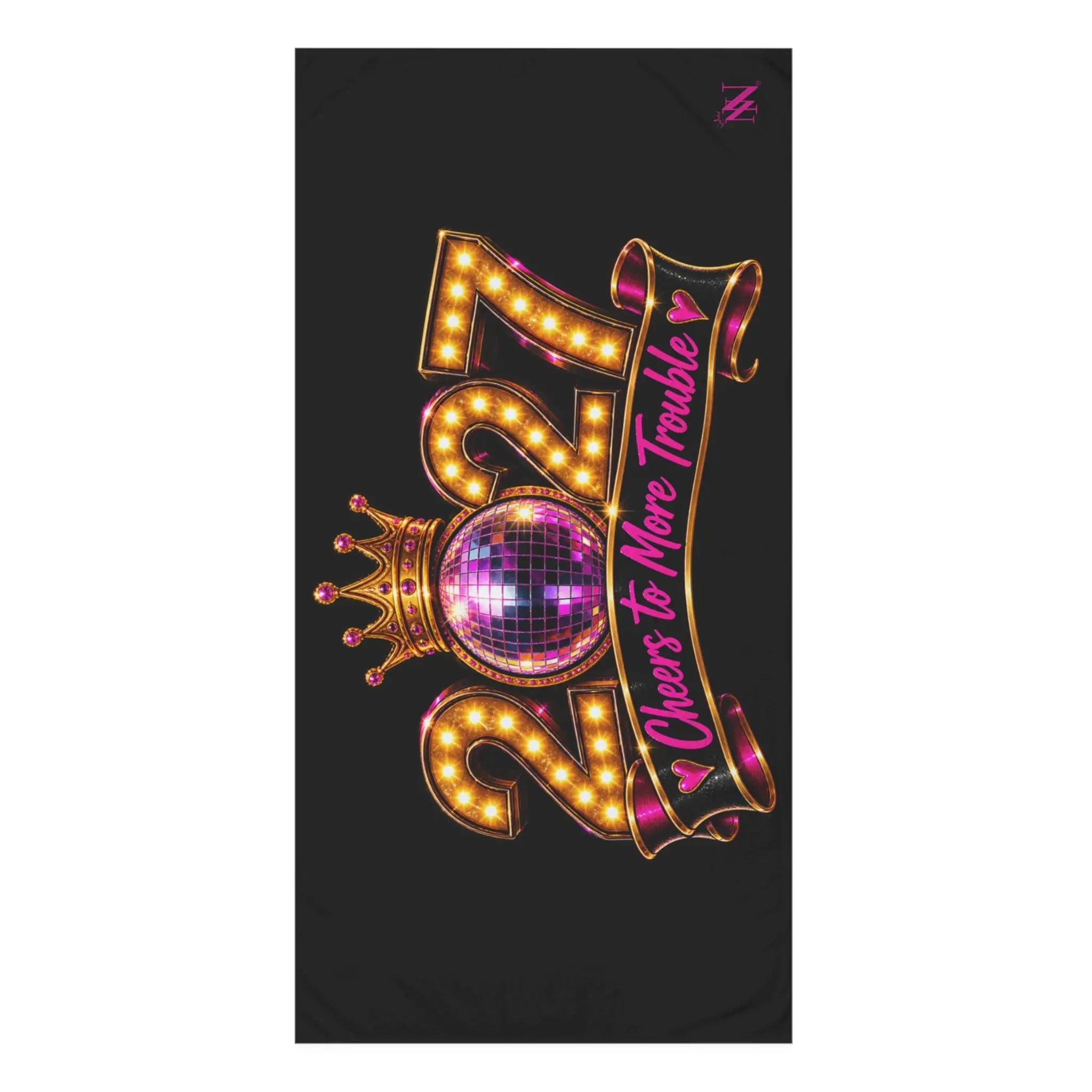 Cheers to More Trouble New Years XL Sex Towel