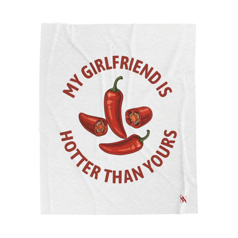 My Girlfriend is Hotter Than Yours Pepper | Mix & Match Soft Fun-Flirty Lovers’ Blankets