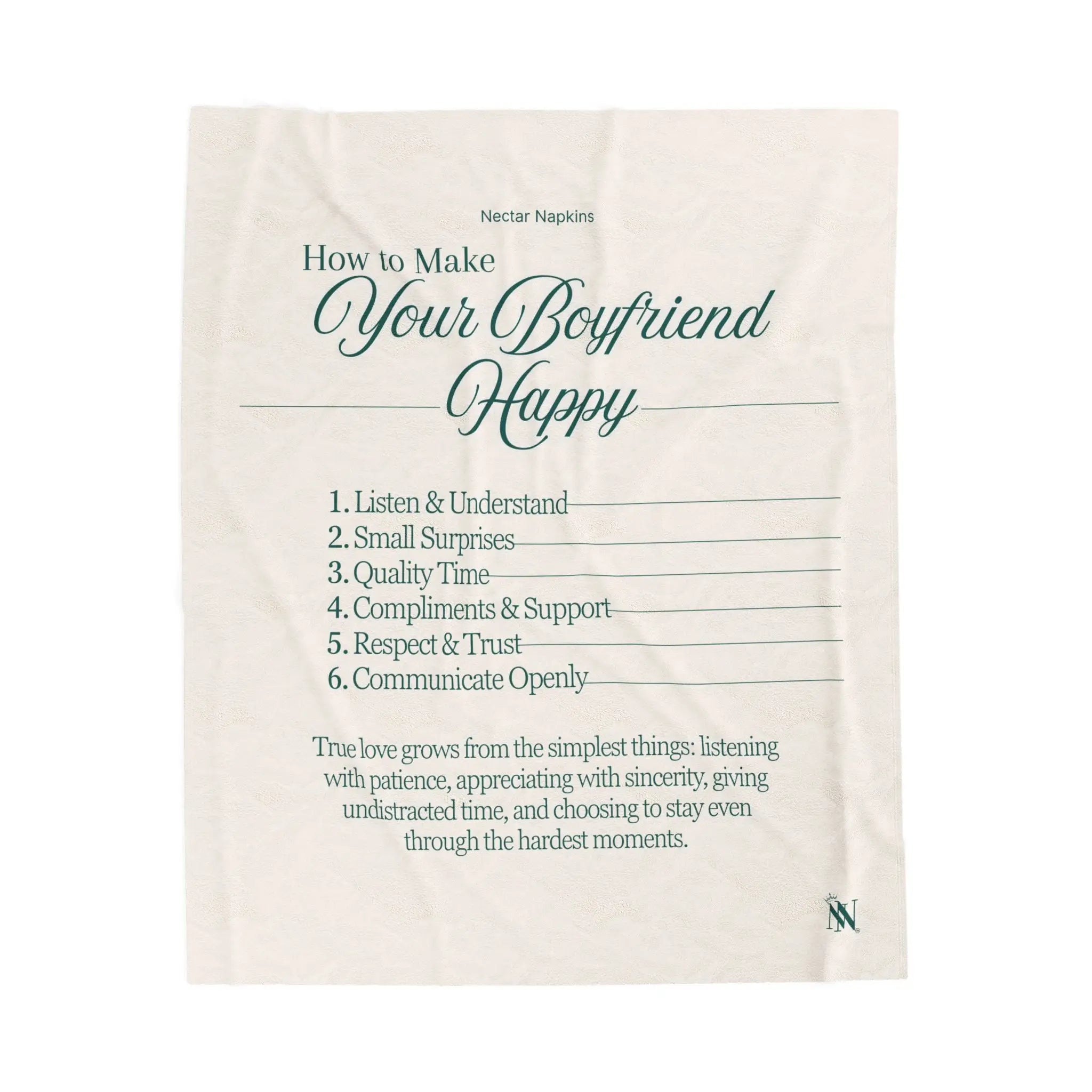 How to Make Your Boyfriend Happy | Mix & Match Soft Fun-Flirty Lovers’ Blankets