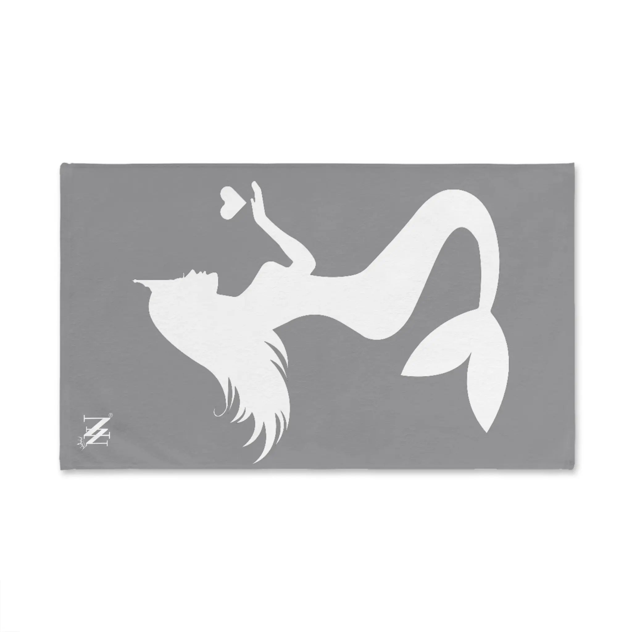 Mermaid Holding Heart Grey Cum Towel