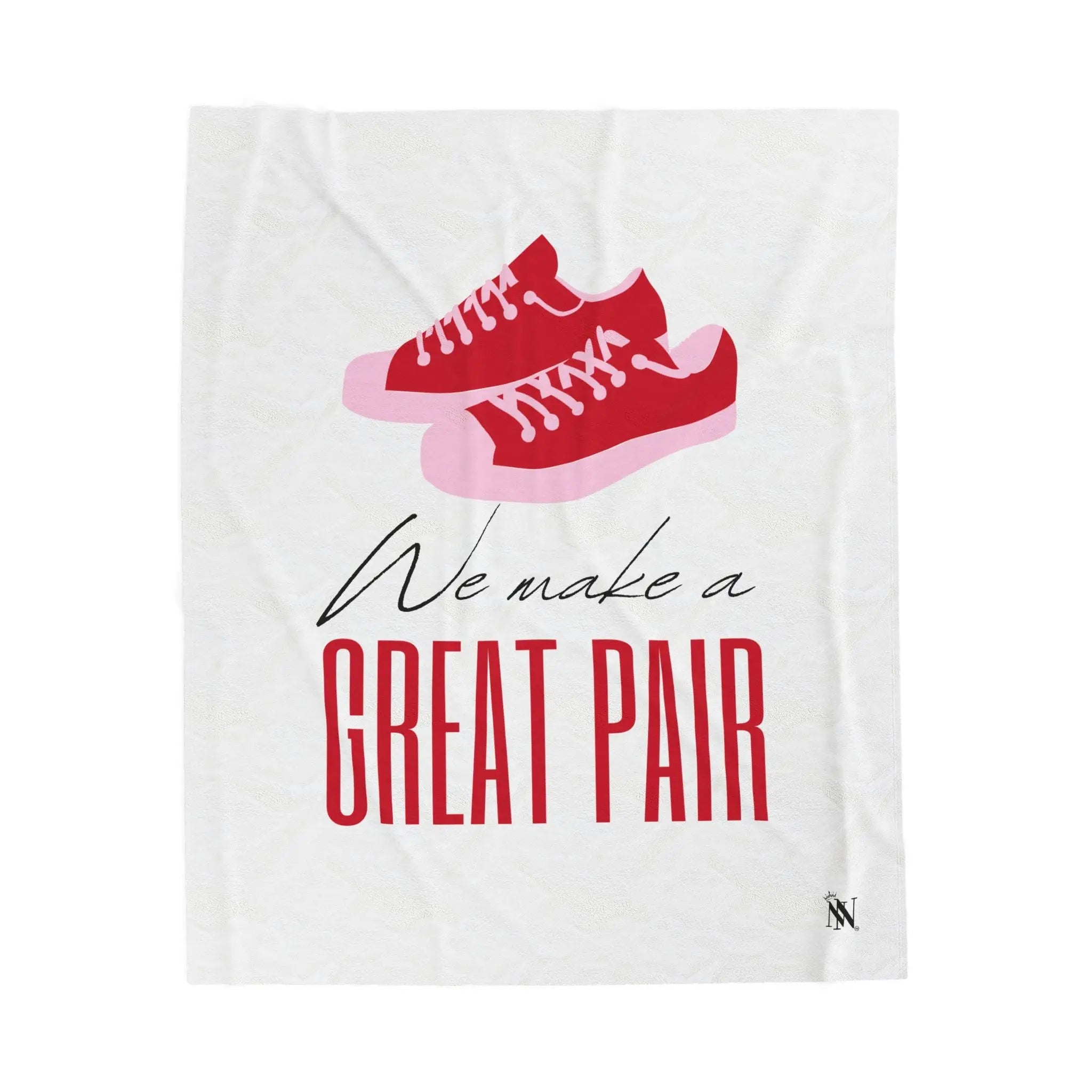 We Make a Great Pair Shoes | Mix & Match Soft Fun-Flirty Lovers’ Blankets
