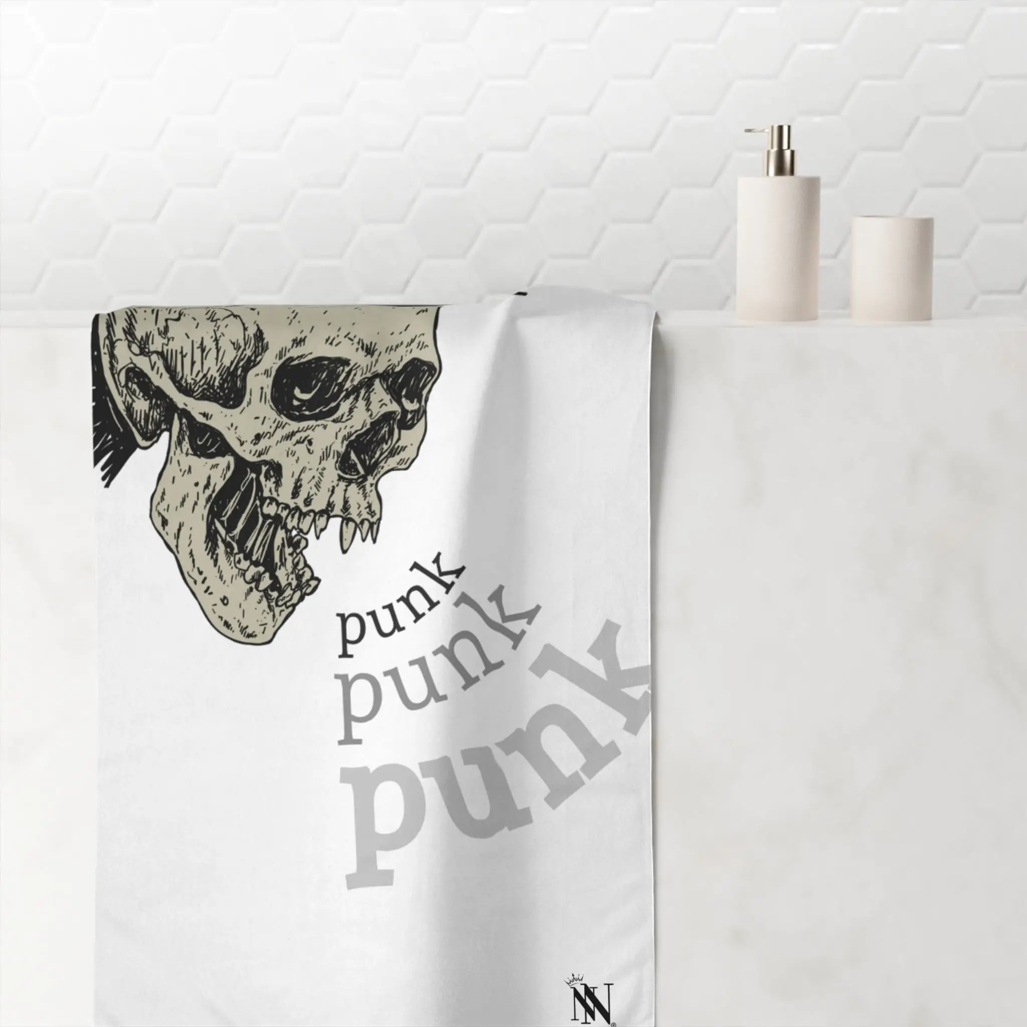 Punk Mohawk Skull | Nectar Napkins XL Fun-Flirty Lovers’ Towels